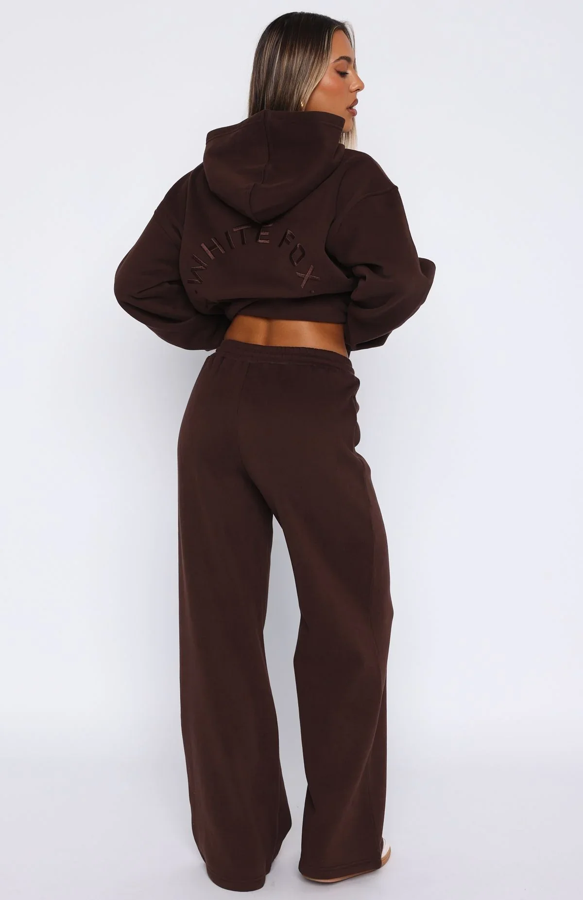 Stay Lifted Wide Leg Sweatpants Bitter Chocolate - luluinthesky