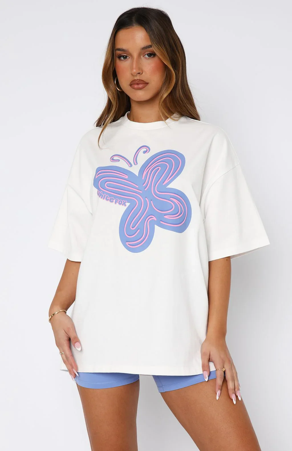 Free Spirited Oversized Tee White - luluinthesky