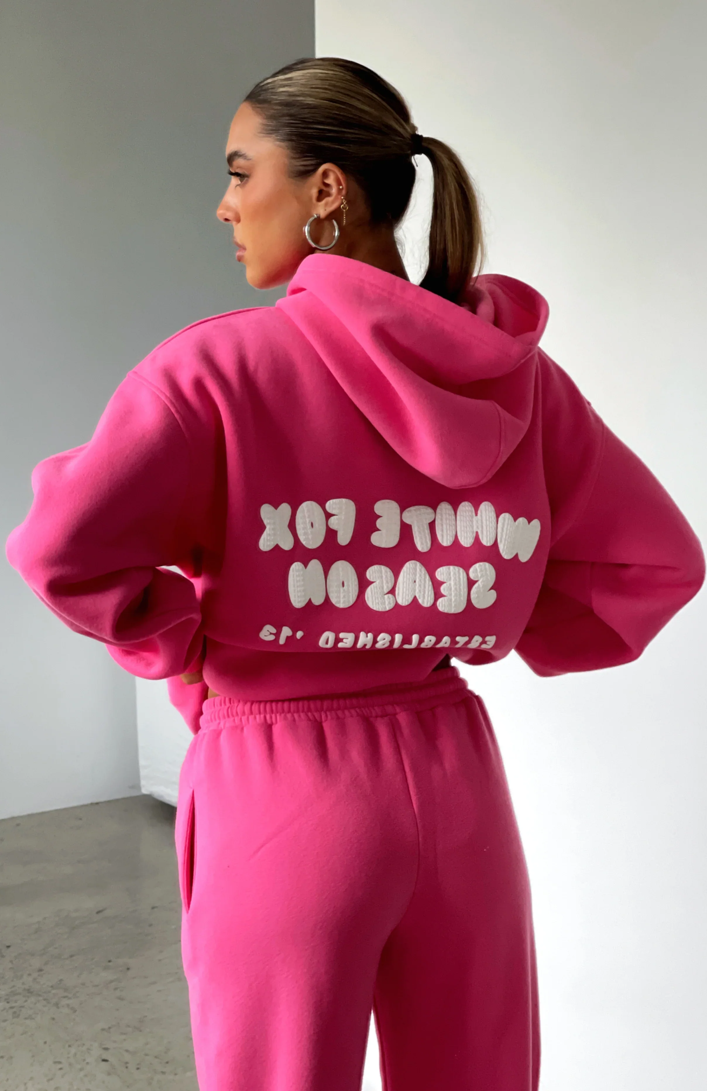 The Main Season Oversized Hoodie Hot Pink - luluinthesky