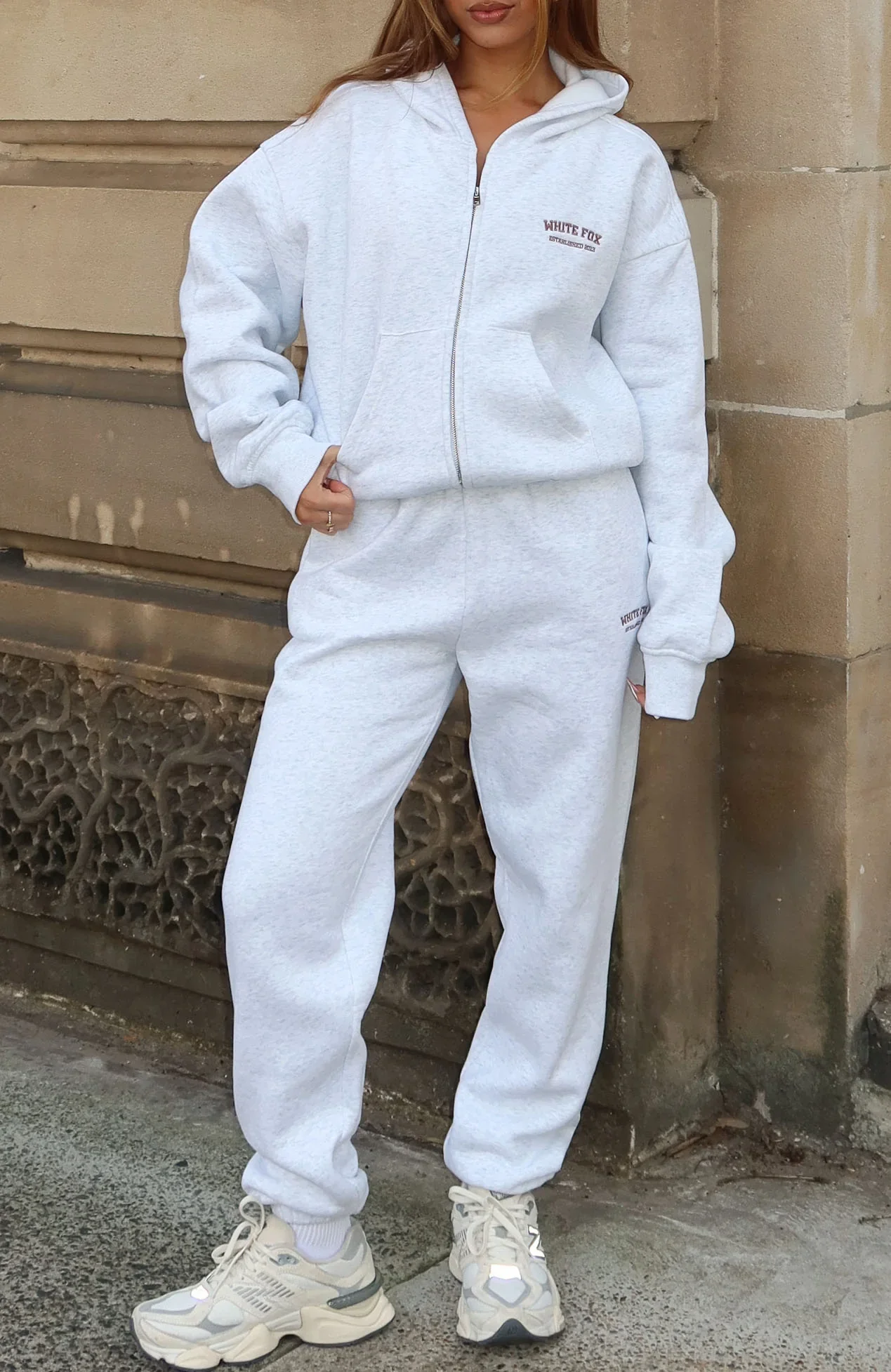 Can't Miss It Sweatpants Grey Marle/Rose Gold - luluinthesky