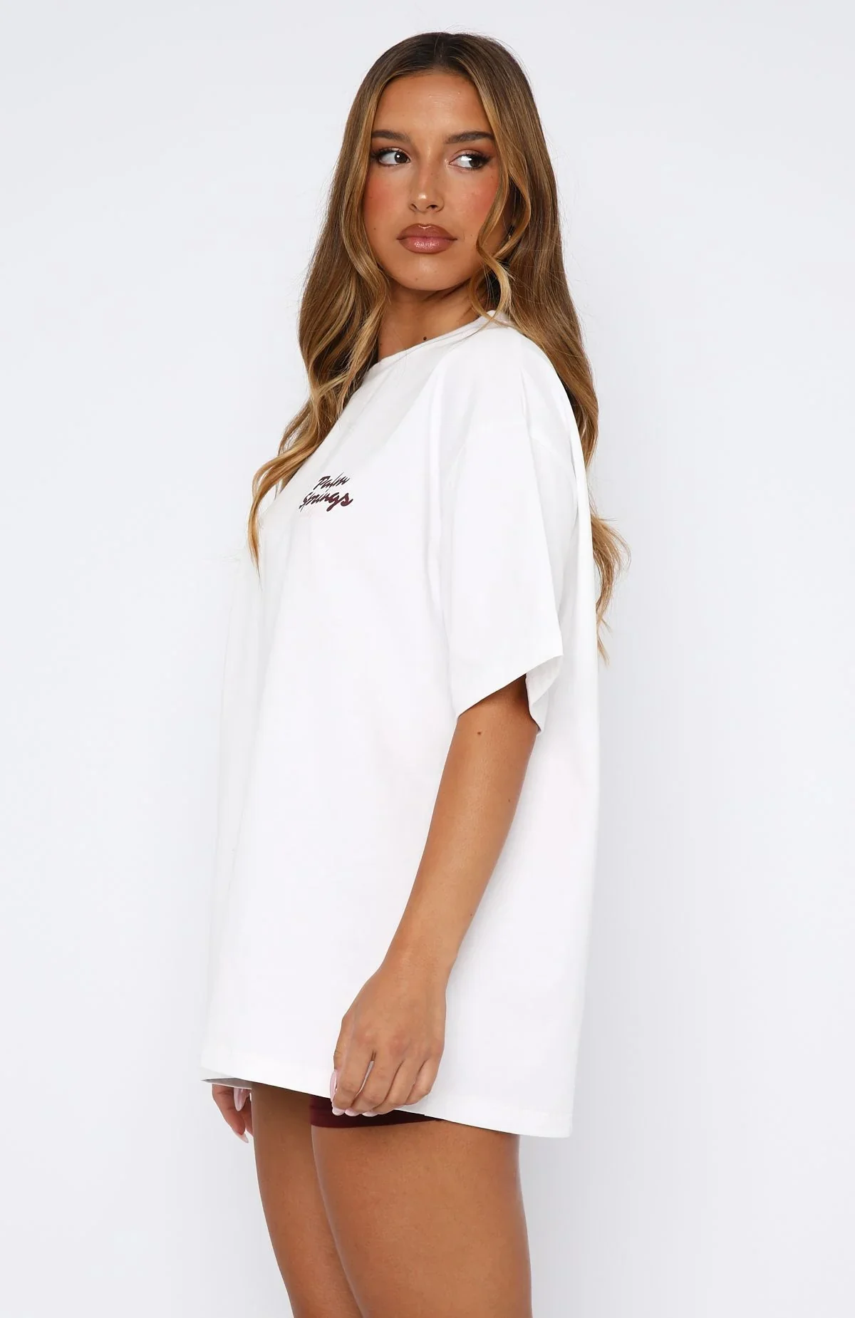 Palm Springs Edition Oversized Tee White - luluinthesky