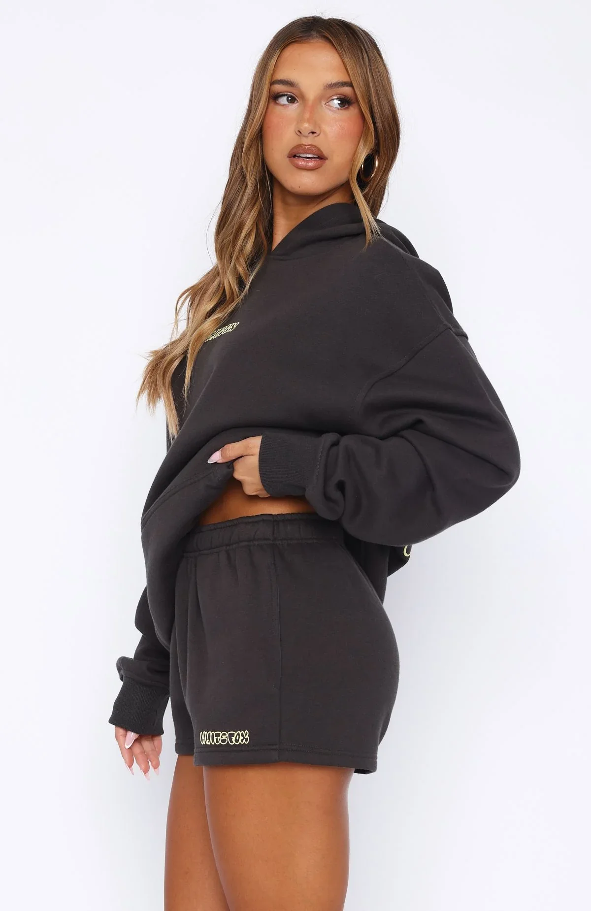 Take A Guess Lounge Shorts Charcoal - luluinthesky