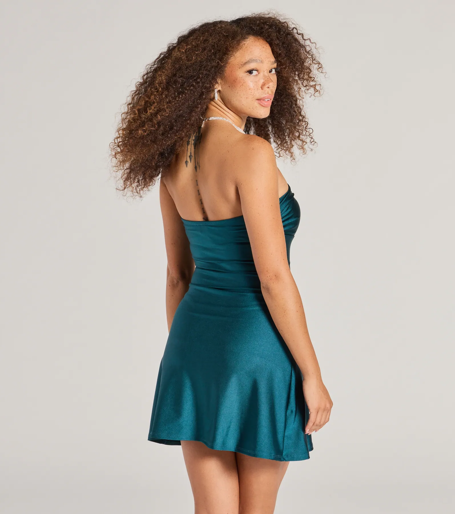 So Your Vibe Strapless A-line Mini Dress - luluinthesky