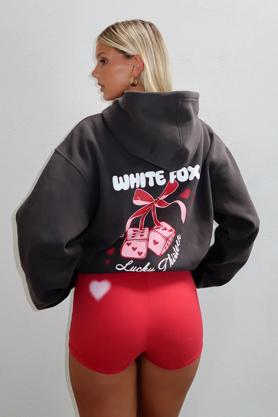 Lucky Thirteen Cheyenne Oversized Hoodie Charcoal - luluinthesky