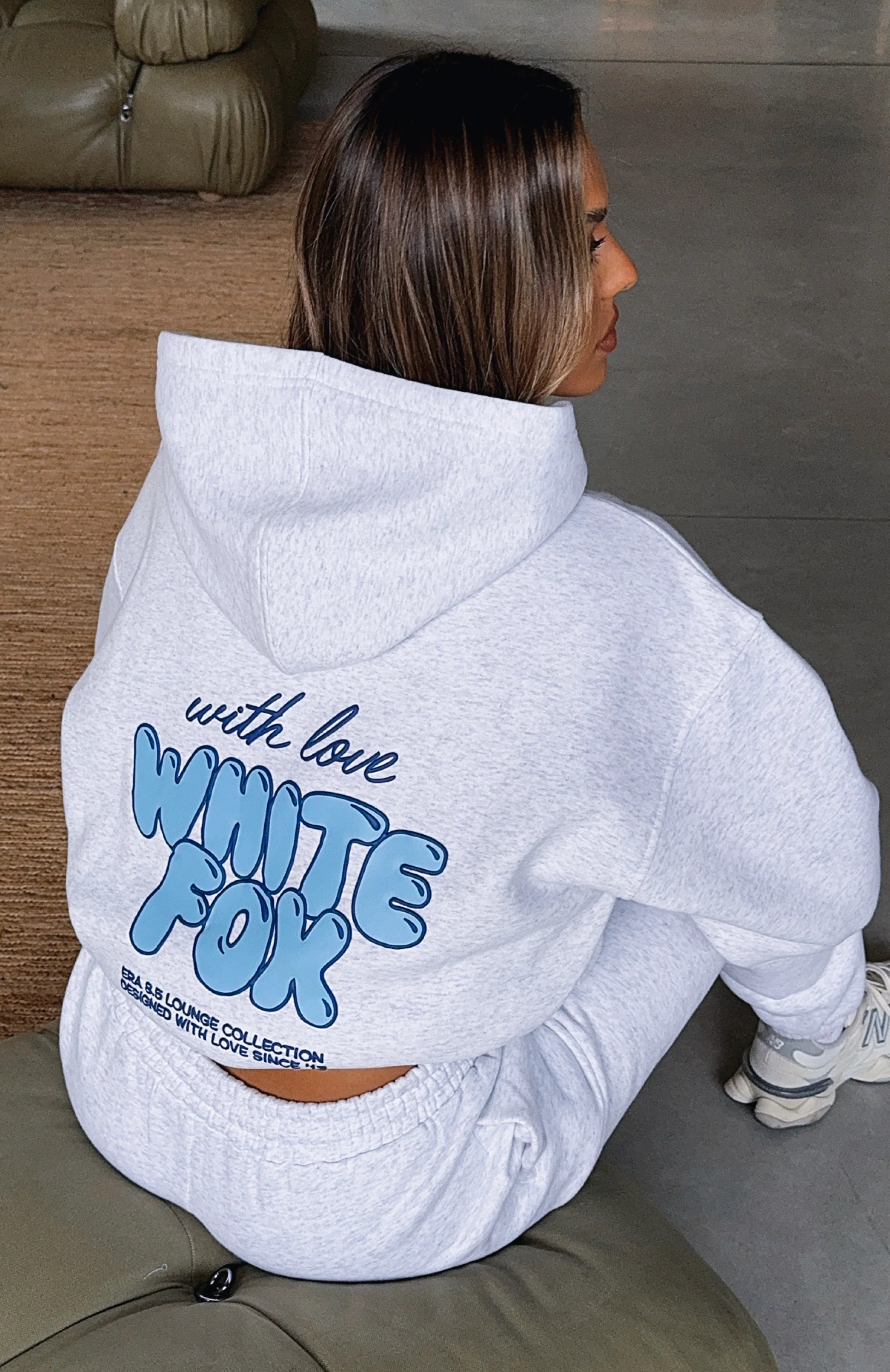 With Love Always Oversized Hoodie Grey Marle - luluinthesky