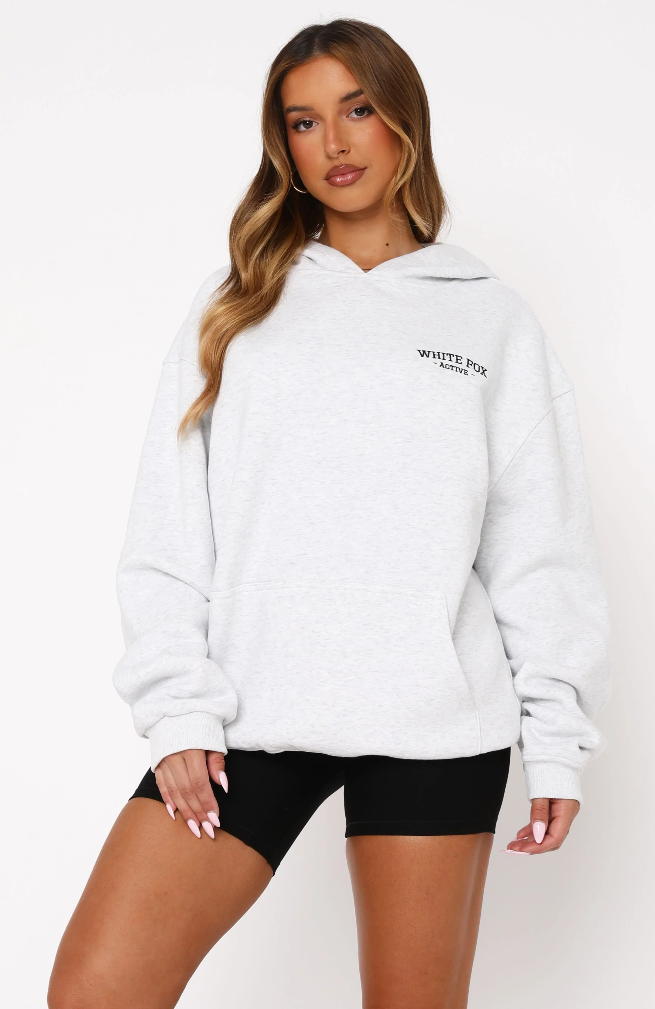 Taking Sides Oversized Hoodie Grey Marle - luluinthesky