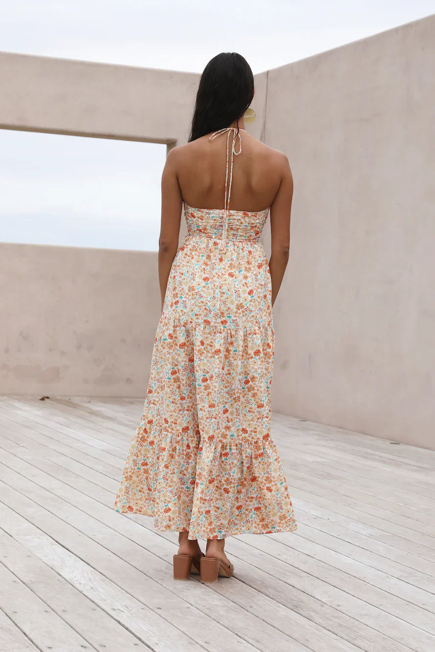 Summer in Paradise Maxi Dress orange - luluinthesky