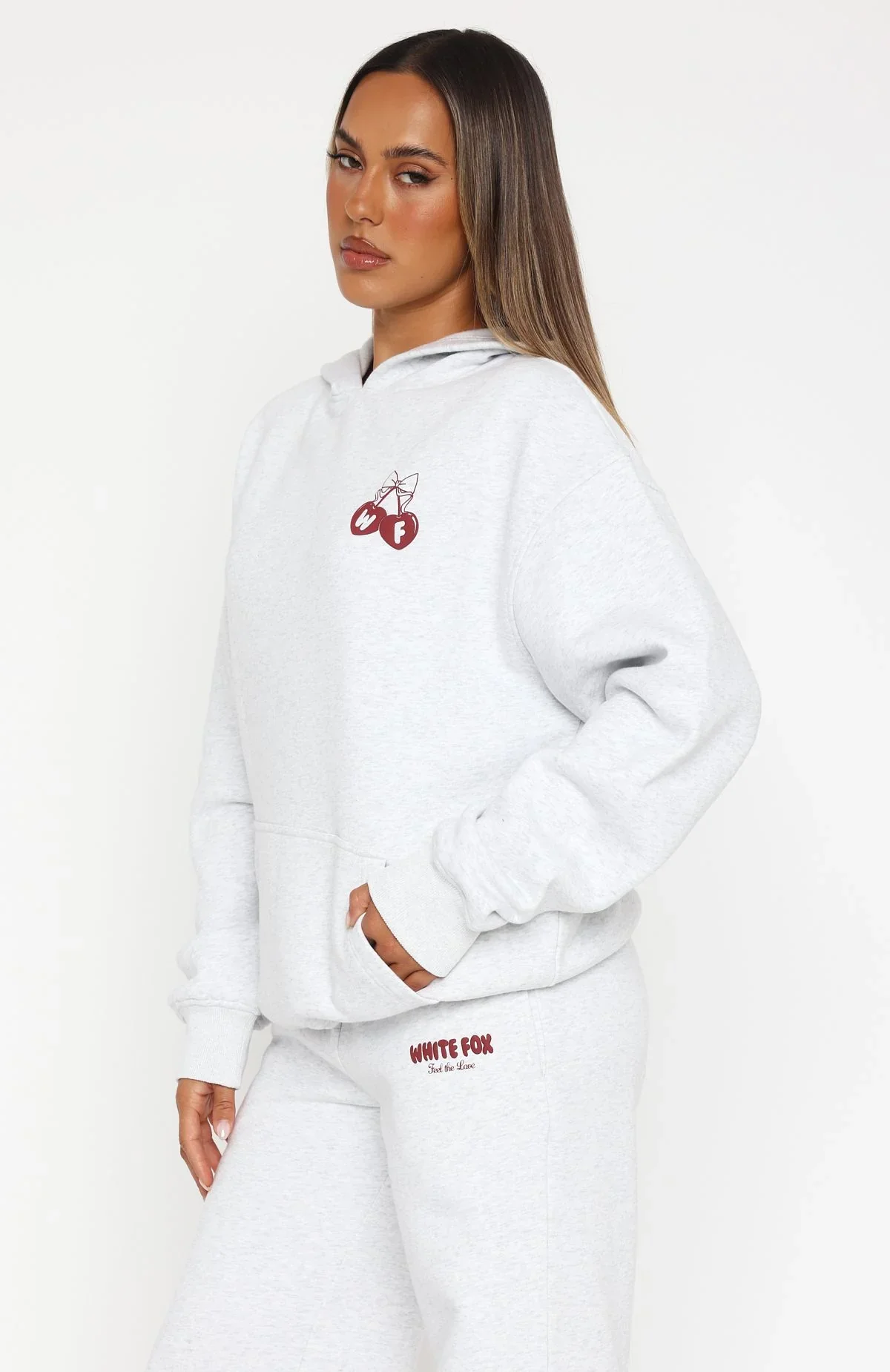 Feel The Love Oversized Hoodie Grey Marle - luluinthesky