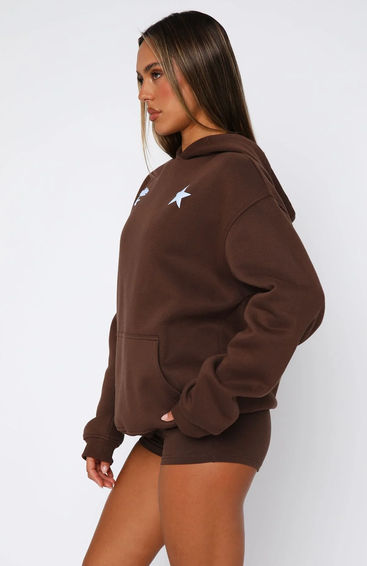 From The Archives Charli Oversized Hoodie Chocolate - luluinthesky