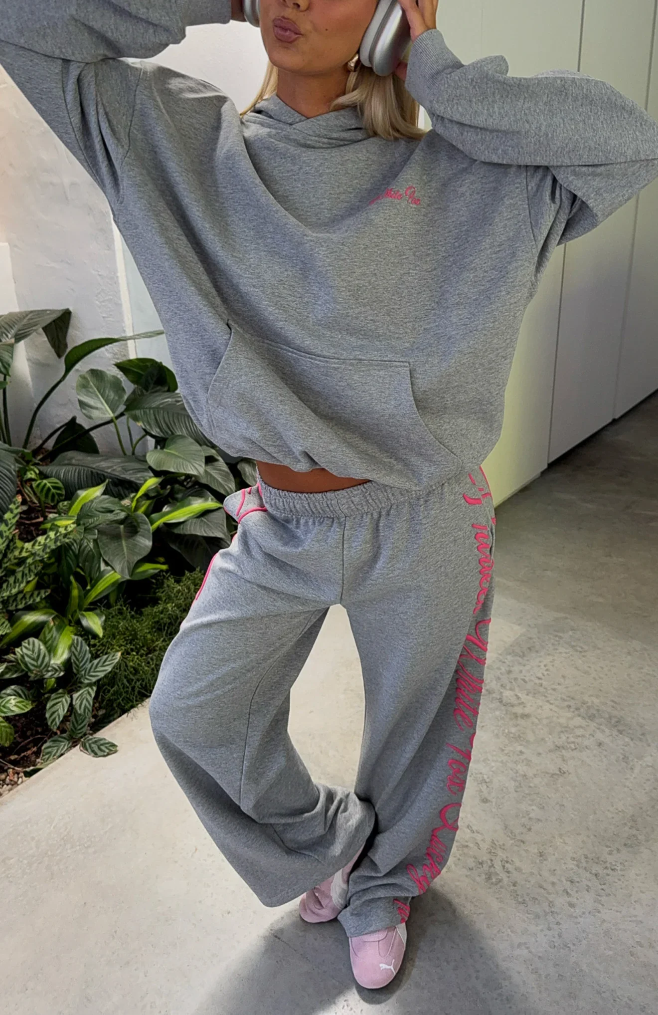 Lucky Thirteen Shaya Oversized Hoodie Dark Grey Marle - luluinthesky