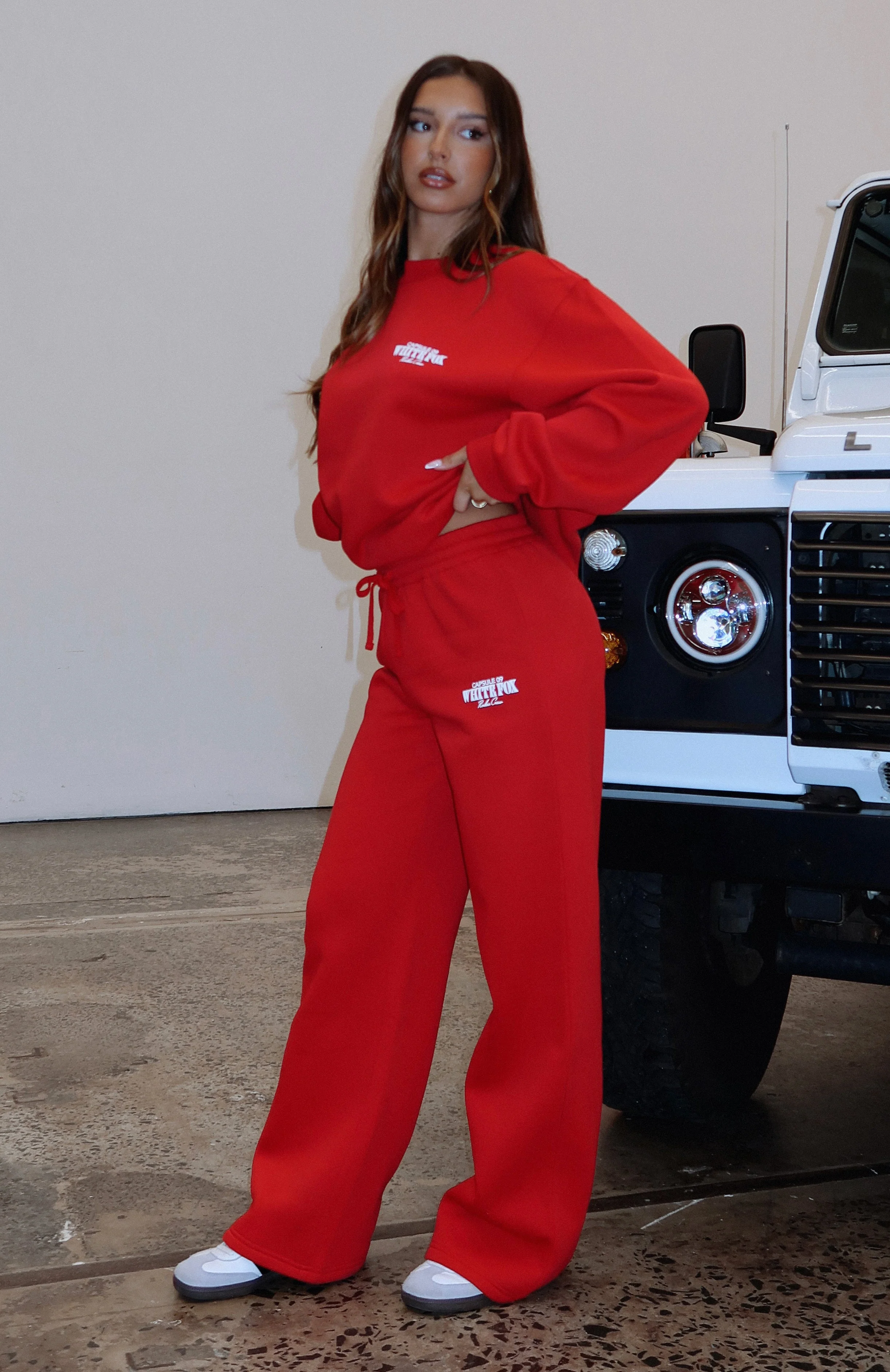Capsule 9 Rodeo Crew Wide Leg Sweatpants Red - luluinthesky