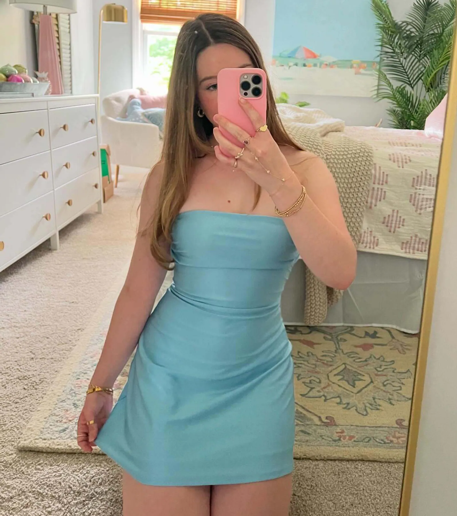 So Your Vibe Strapless A-line Mini Dress - luluinthesky