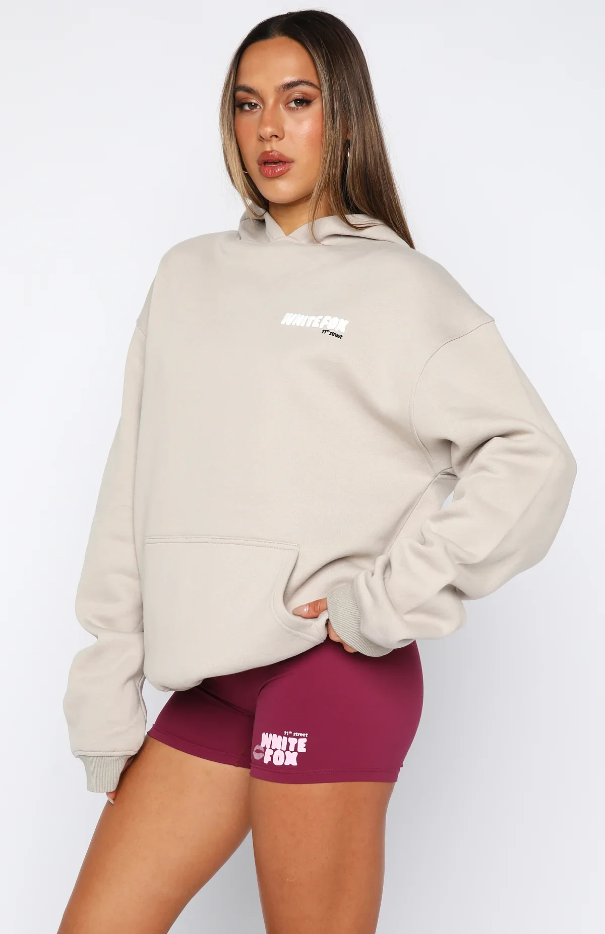 11th Street She's So Lucky Oversized Hoodie Moon Kiss - luluinthesky