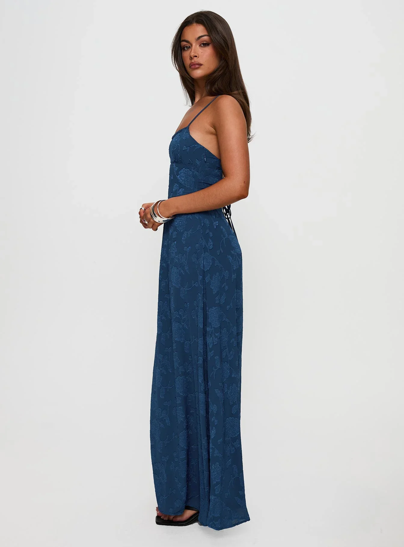 South Of France Maxi Dress Navy - luluinthesky