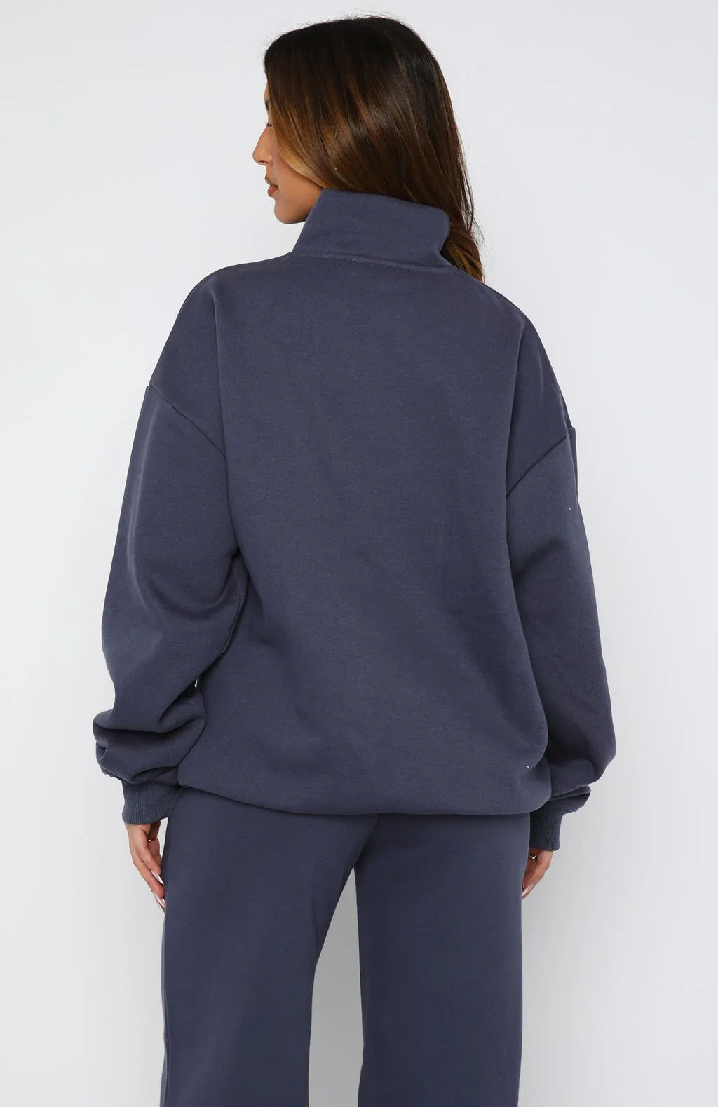Match Your Words Zip Front Sweater Navy - luluinthesky