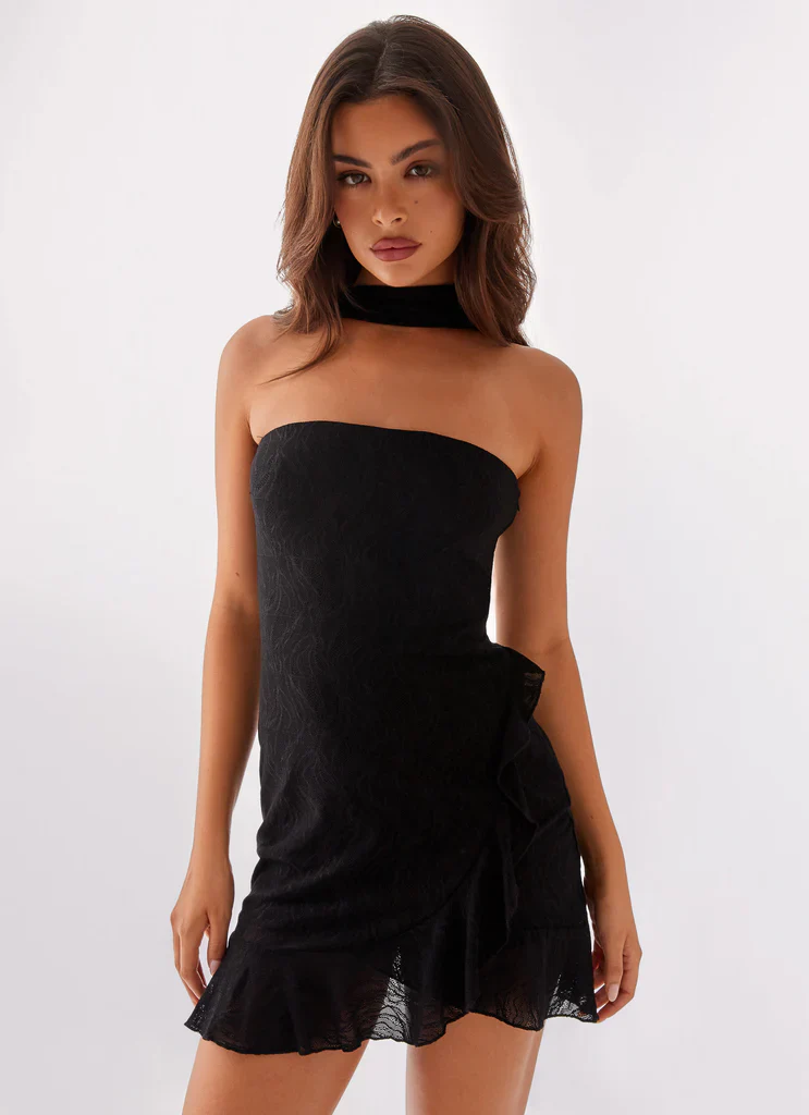 Bad Habits Mini Dress - Black - luluinthesky