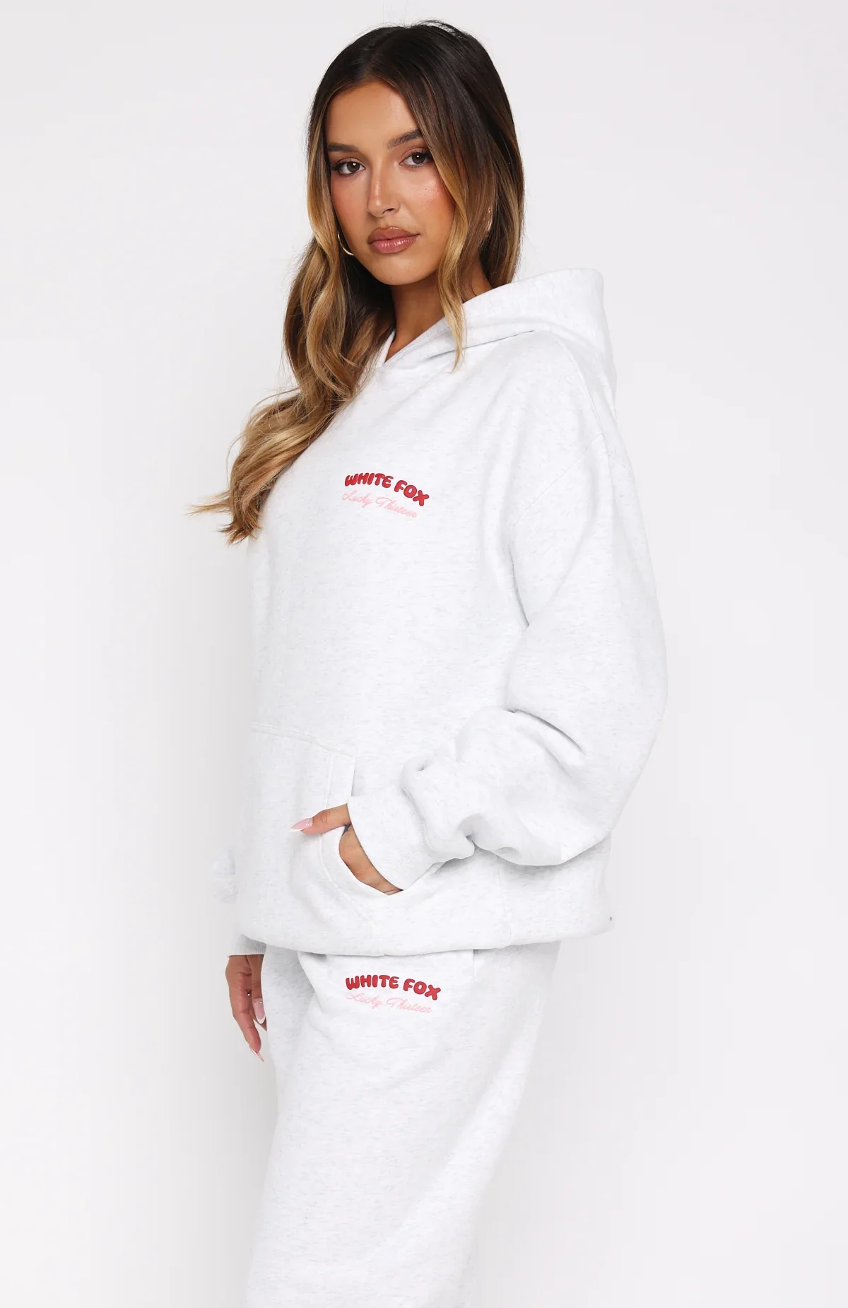 Lucky Thirteen Cheyenne Oversized Hoodie Grey Marle - luluinthesky