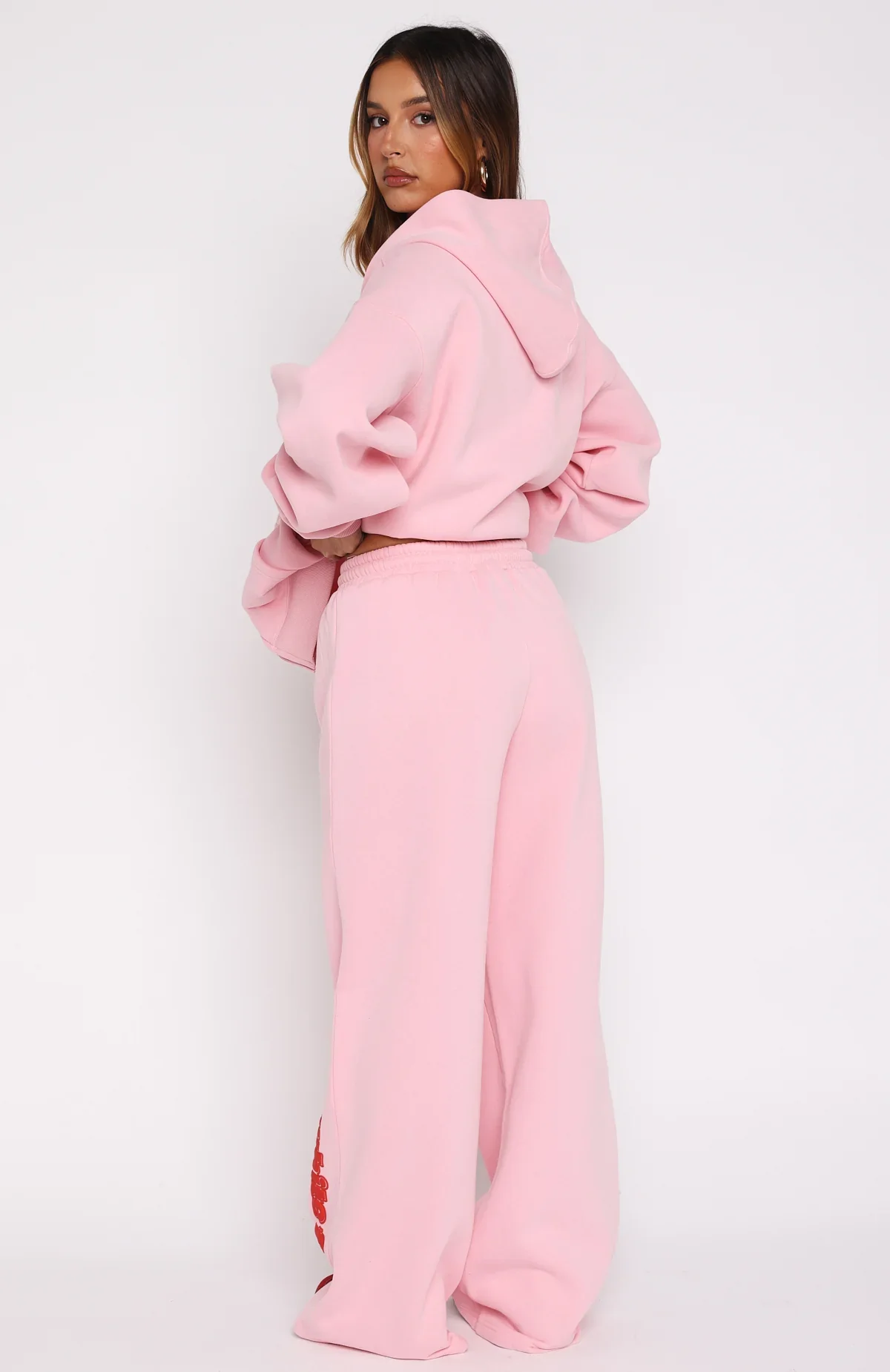 Ready To Go Wide Leg Sweatpants Pink - luluinthesky