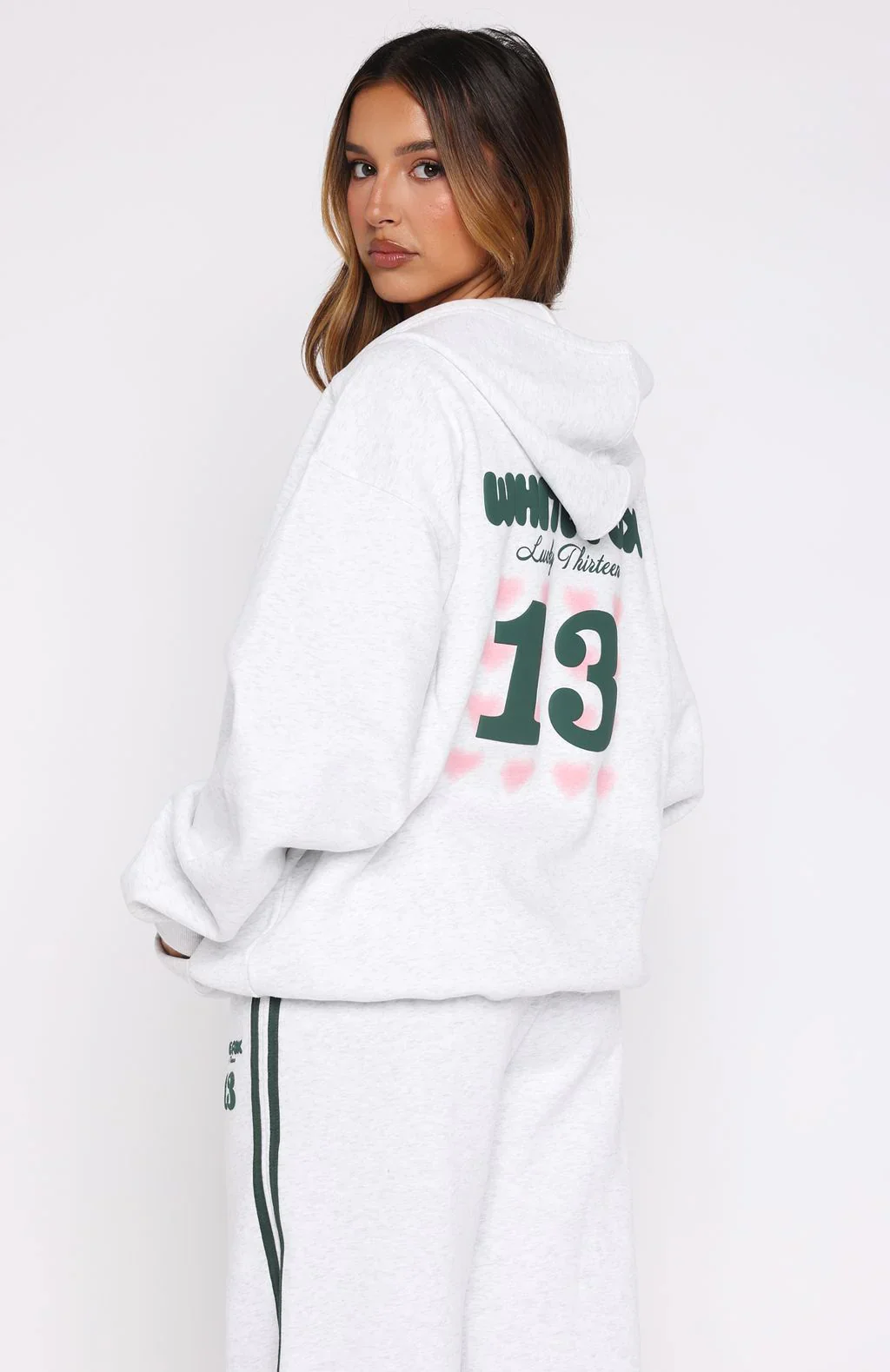 Lucky Thirteen Charise Zip Front Hoodie Grey Marle - luluinthesky