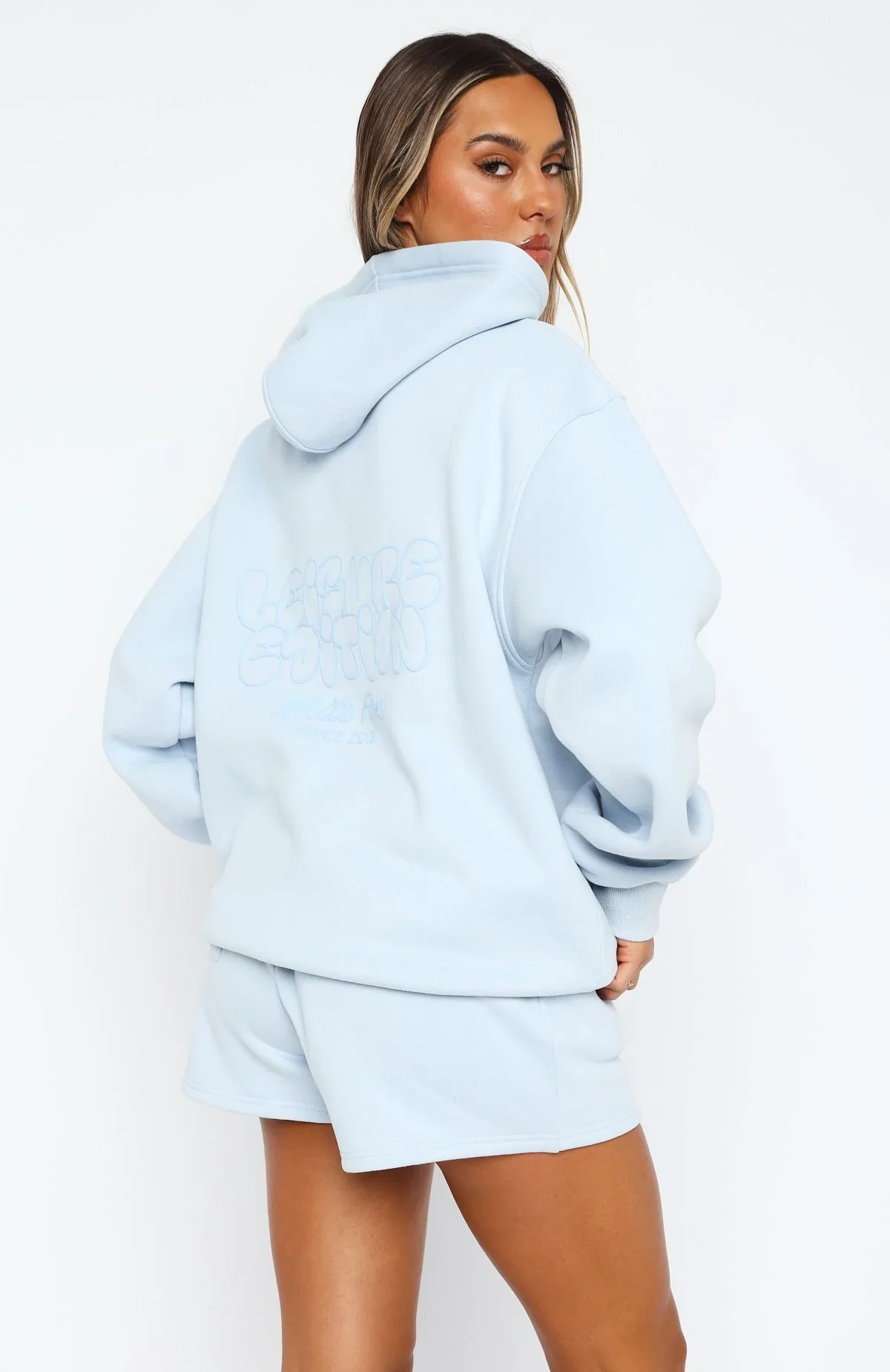 Leisure Edition Oversized Hoodie Baby Blue - luluinthesky