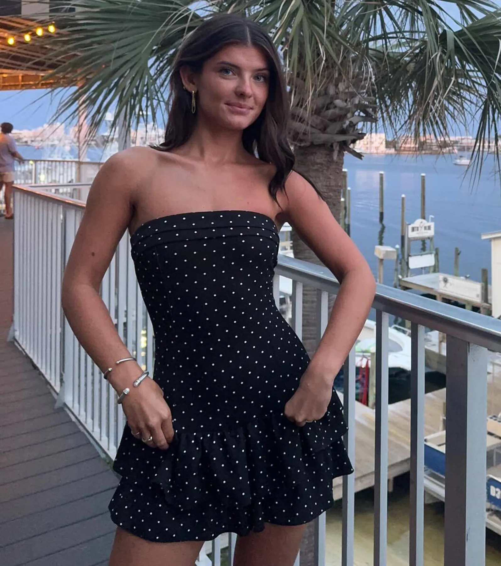 Classic Cutie Polka Dot Ruffled Knit Romper - luluinthesky