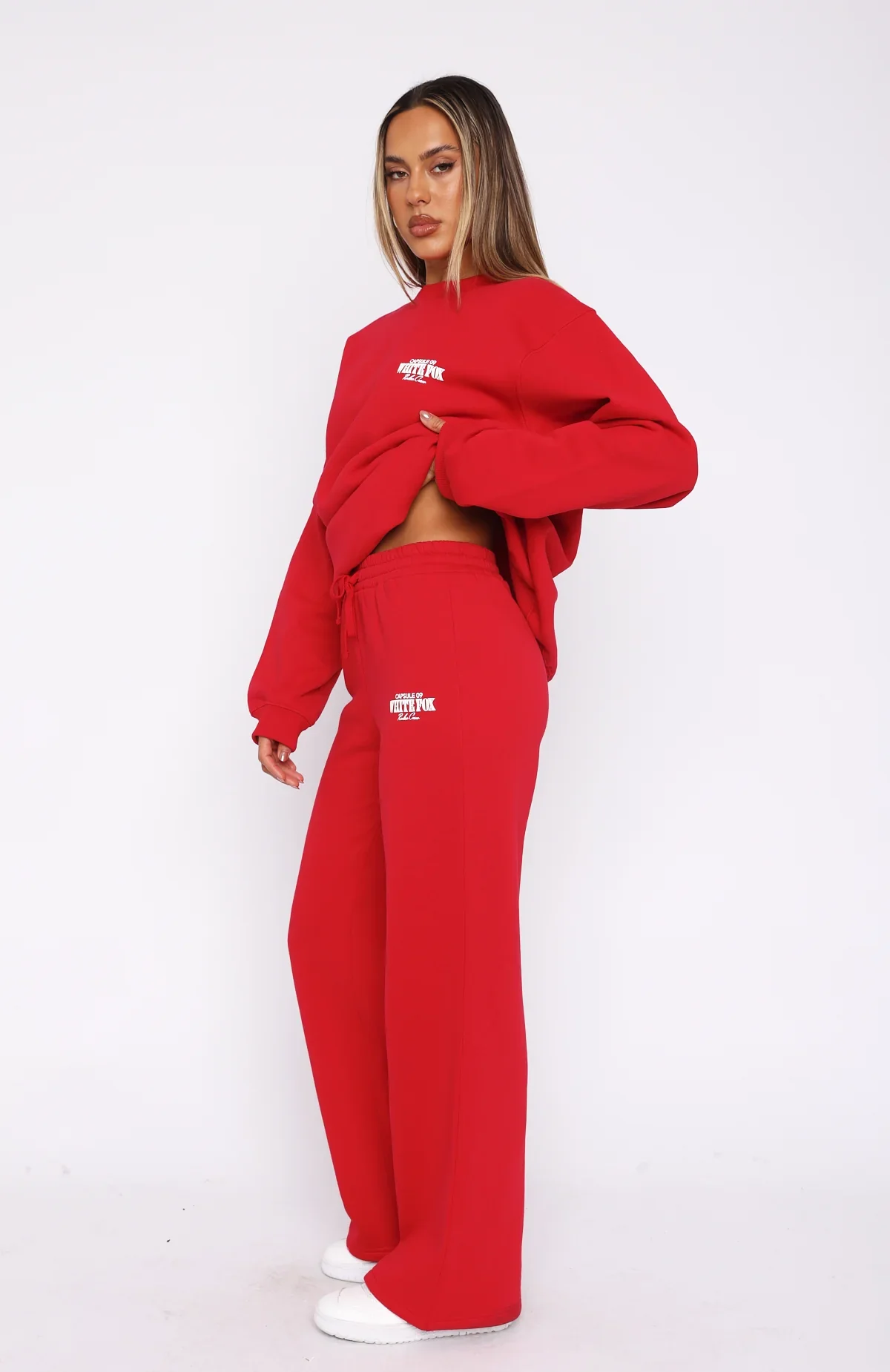 Capsule 9 Rodeo Crew Wide Leg Sweatpants Red - luluinthesky