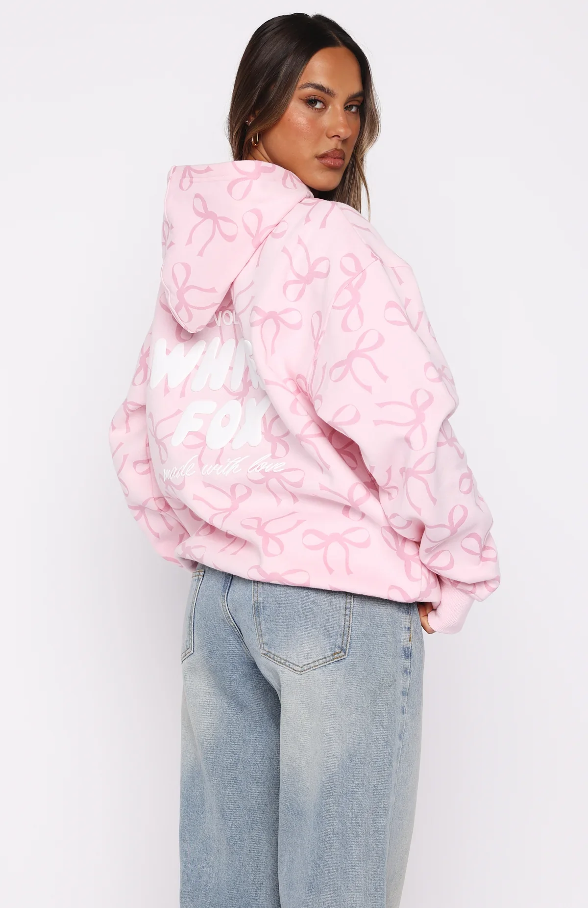 Vol. 1 Oversized Printed Hoodie Posy Bow - luluinthesky
