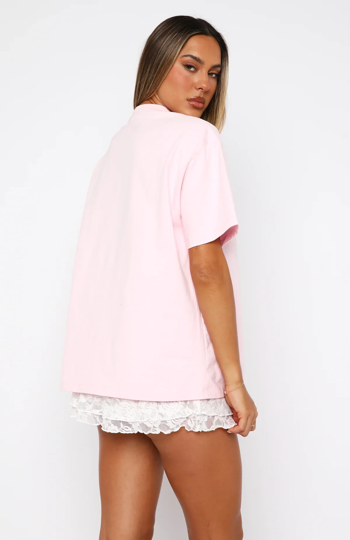 With Love & Romance Oversized Tee Baby Pink - luluinthesky