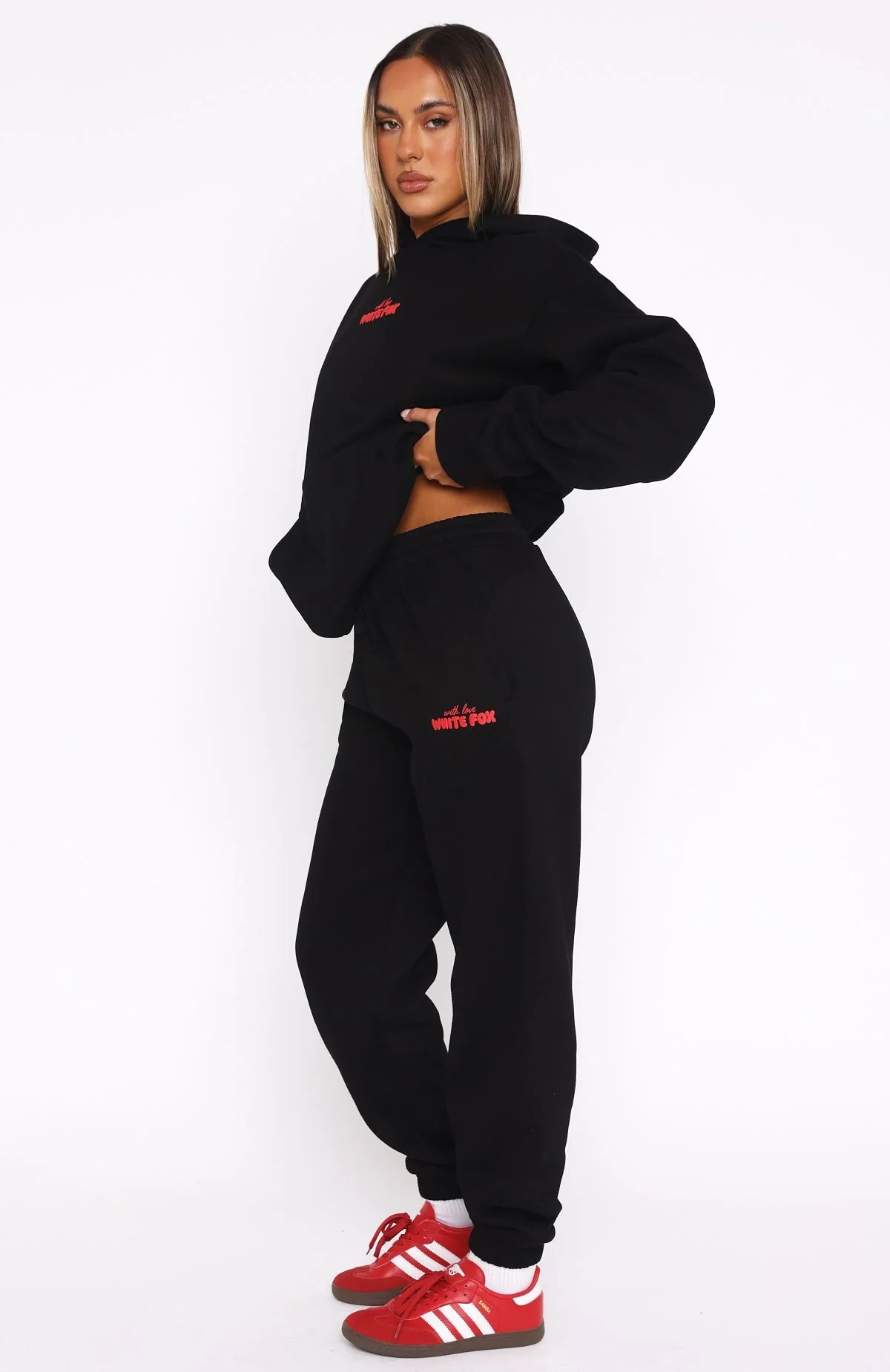 With Love In The Moment Sweatpants Black - luluinthesky