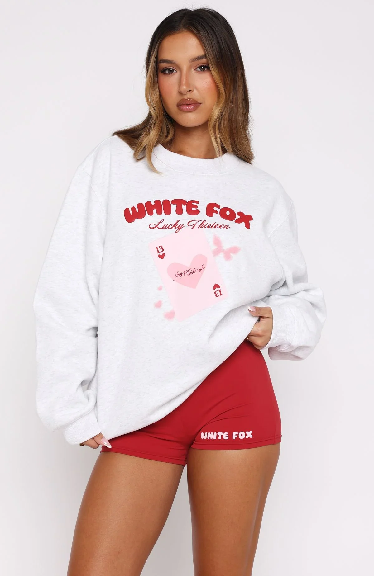 Lucky Thirteen Kalena Oversized Sweater Grey Marle - luluinthesky