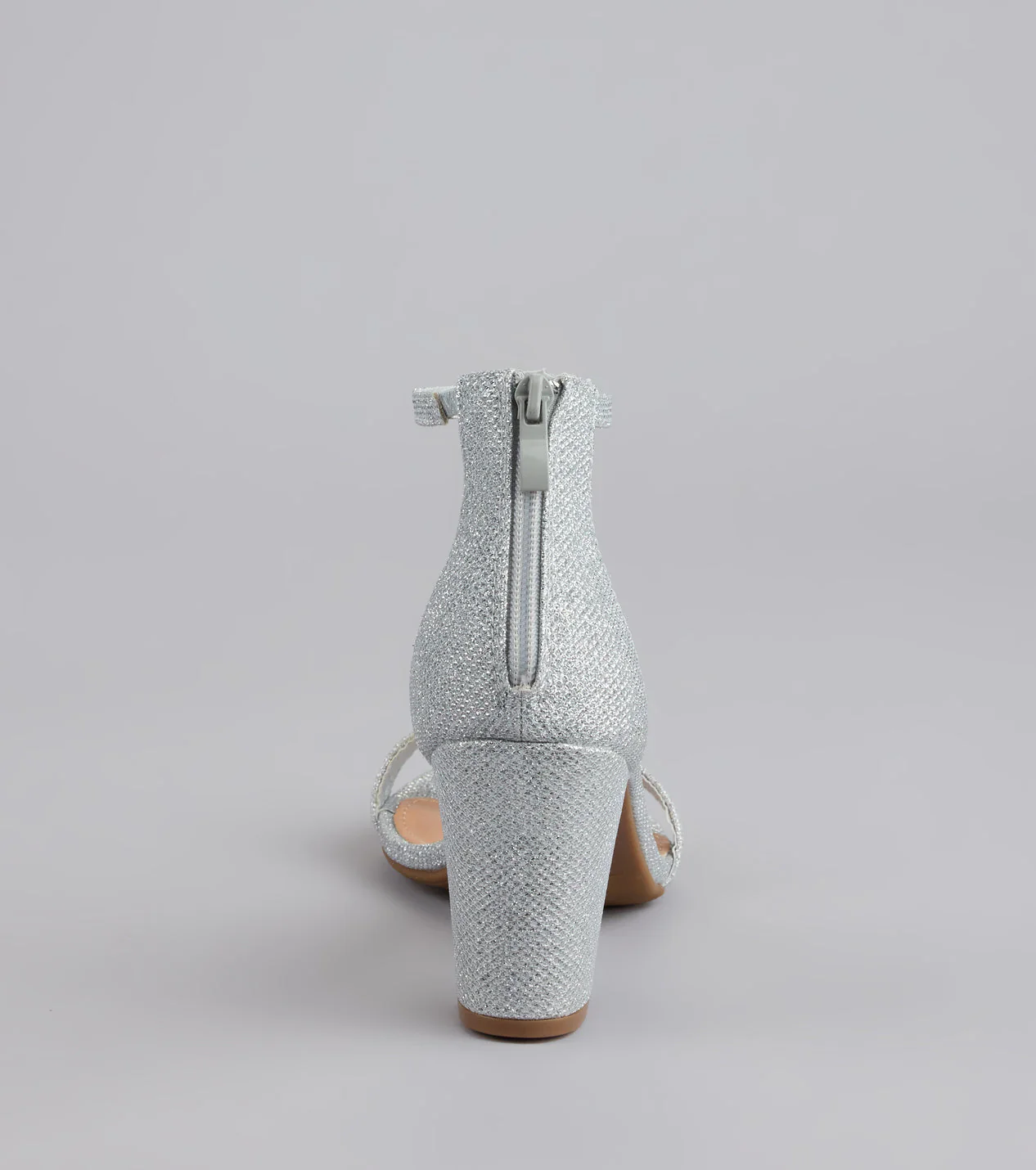 Cue The Compliments Glitter Block Heels - luluinthesky