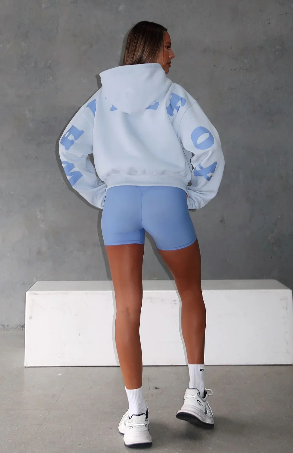 Serving Up Cropped Hoodie Baby Blue - luluinthesky
