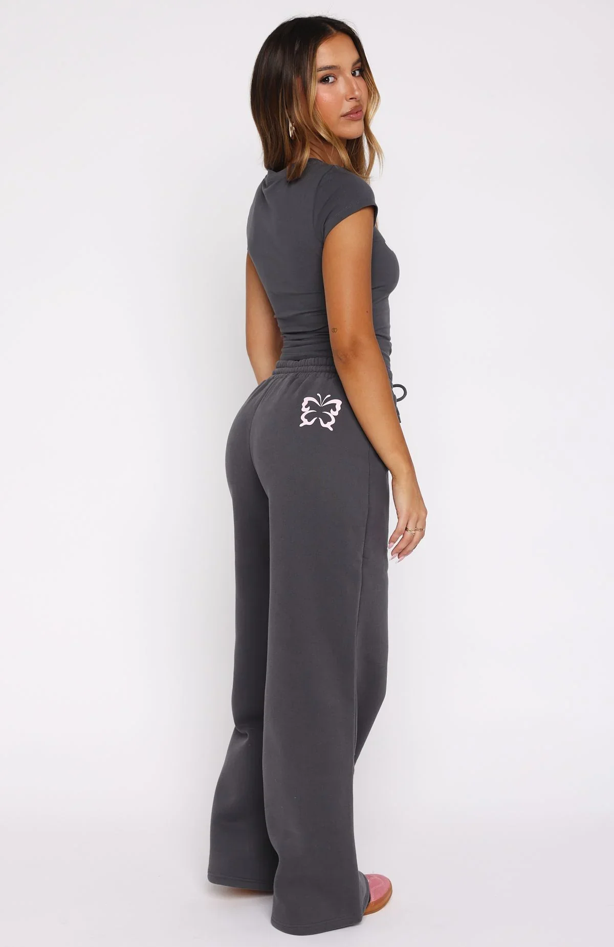 Lucky Thirteen Audrina Wide Leg Sweatpants Volcanic - luluinthesky