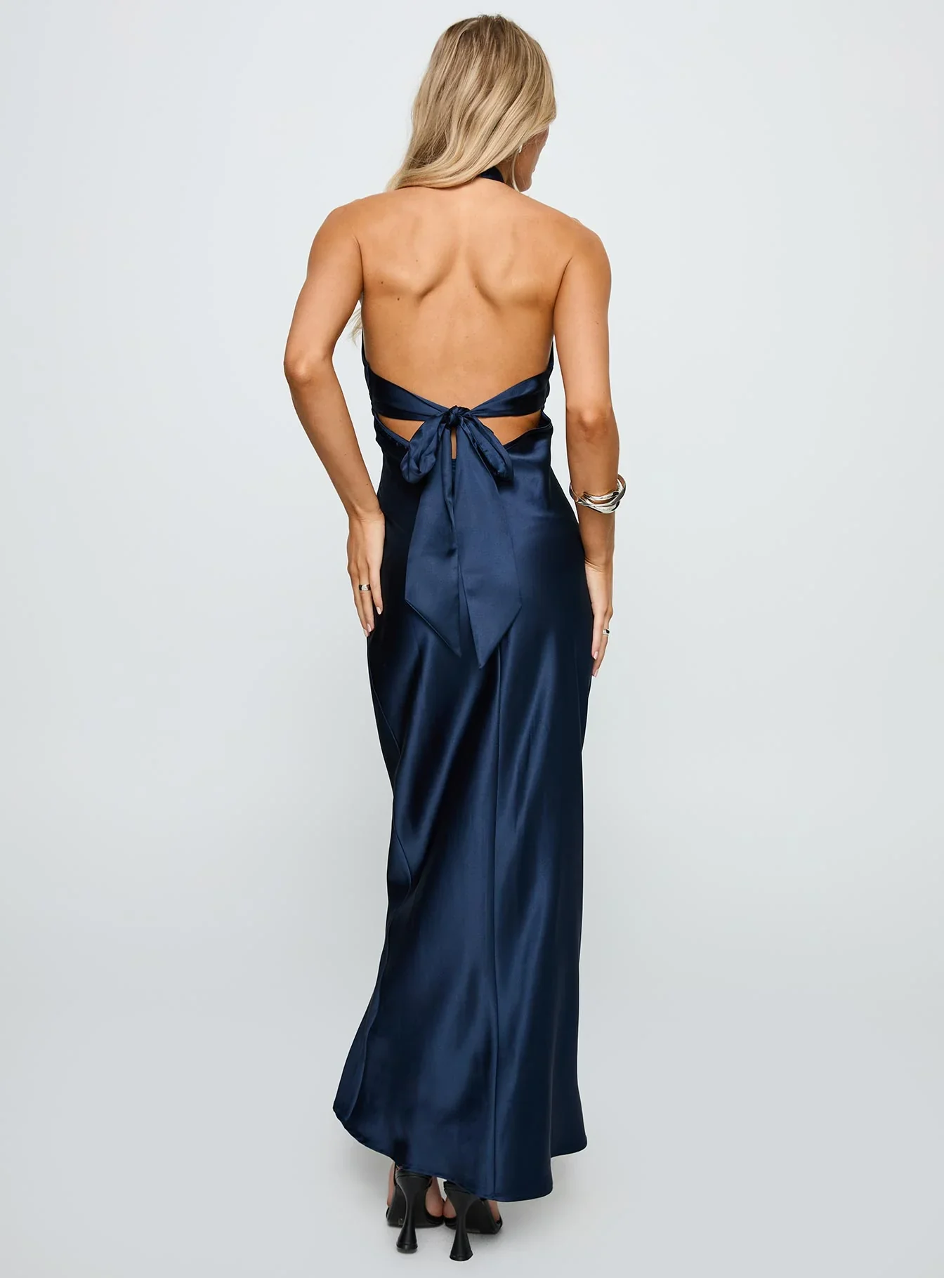 Rosaminta Halter Maxi Dress Cobalt Blue - luluinthesky