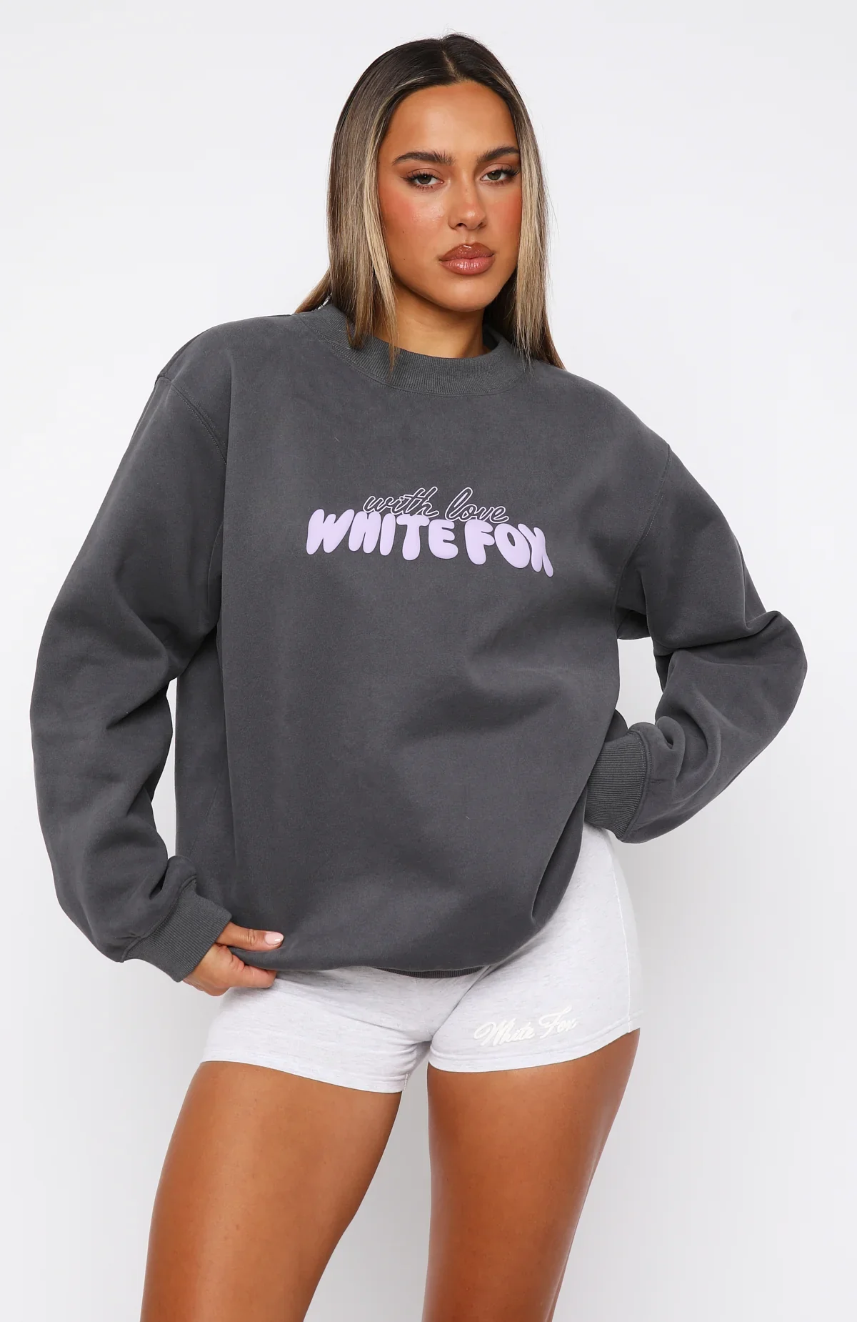 With Love Forever Oversized Sweater Volcanic - luluinthesky