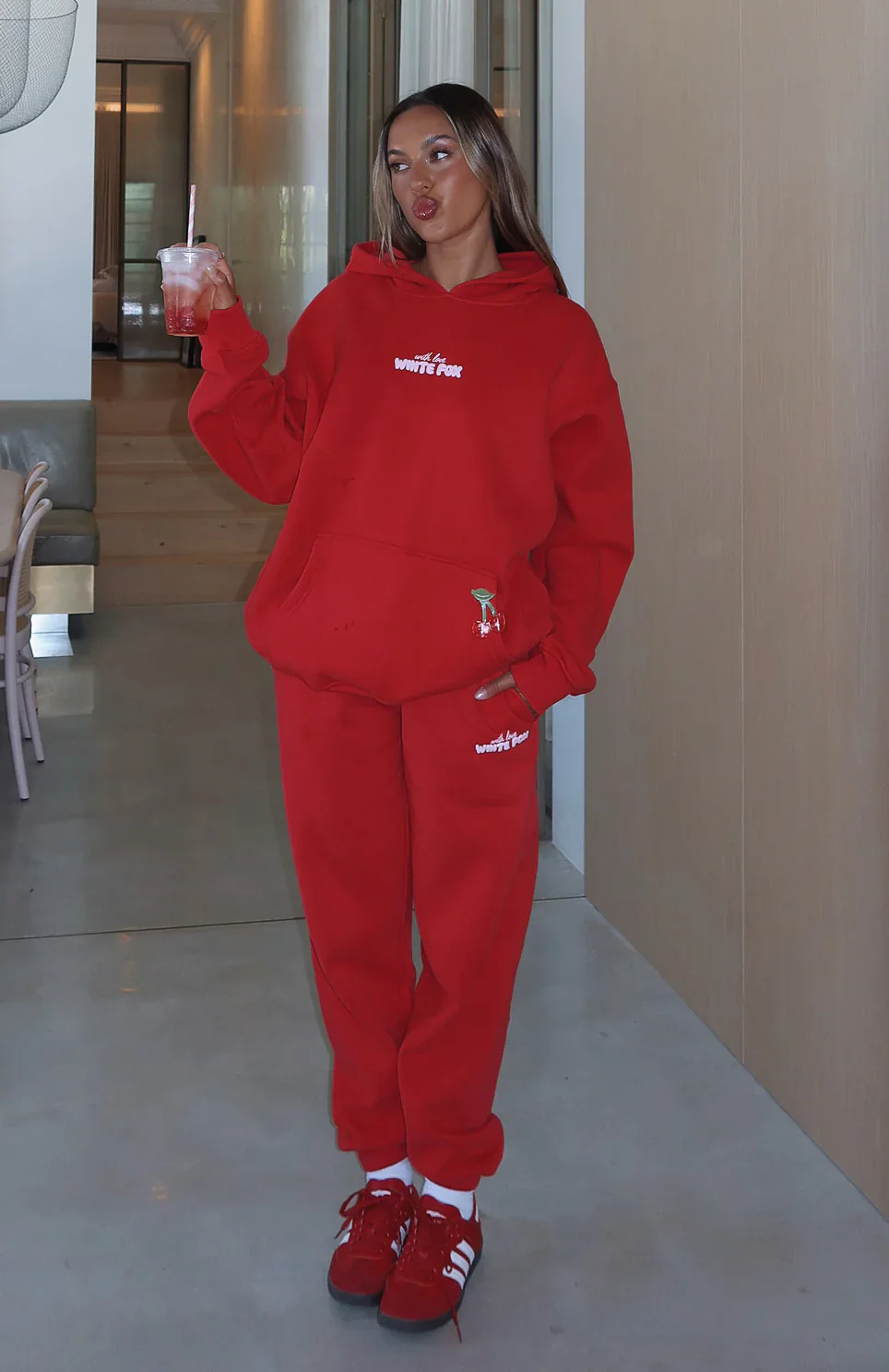 With Love In The Moment Sweatpants Red - luluinthesky