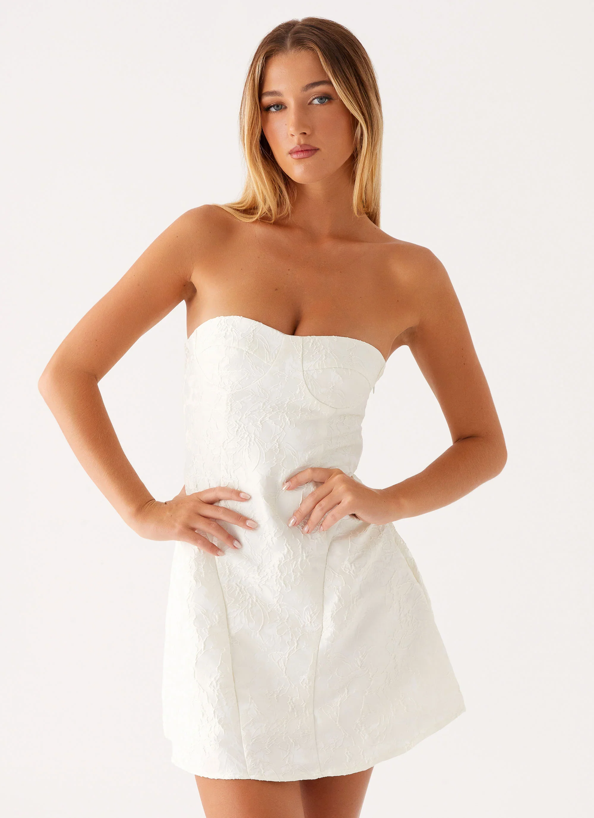 So Stylish Mini Dress - White - luluinthesky