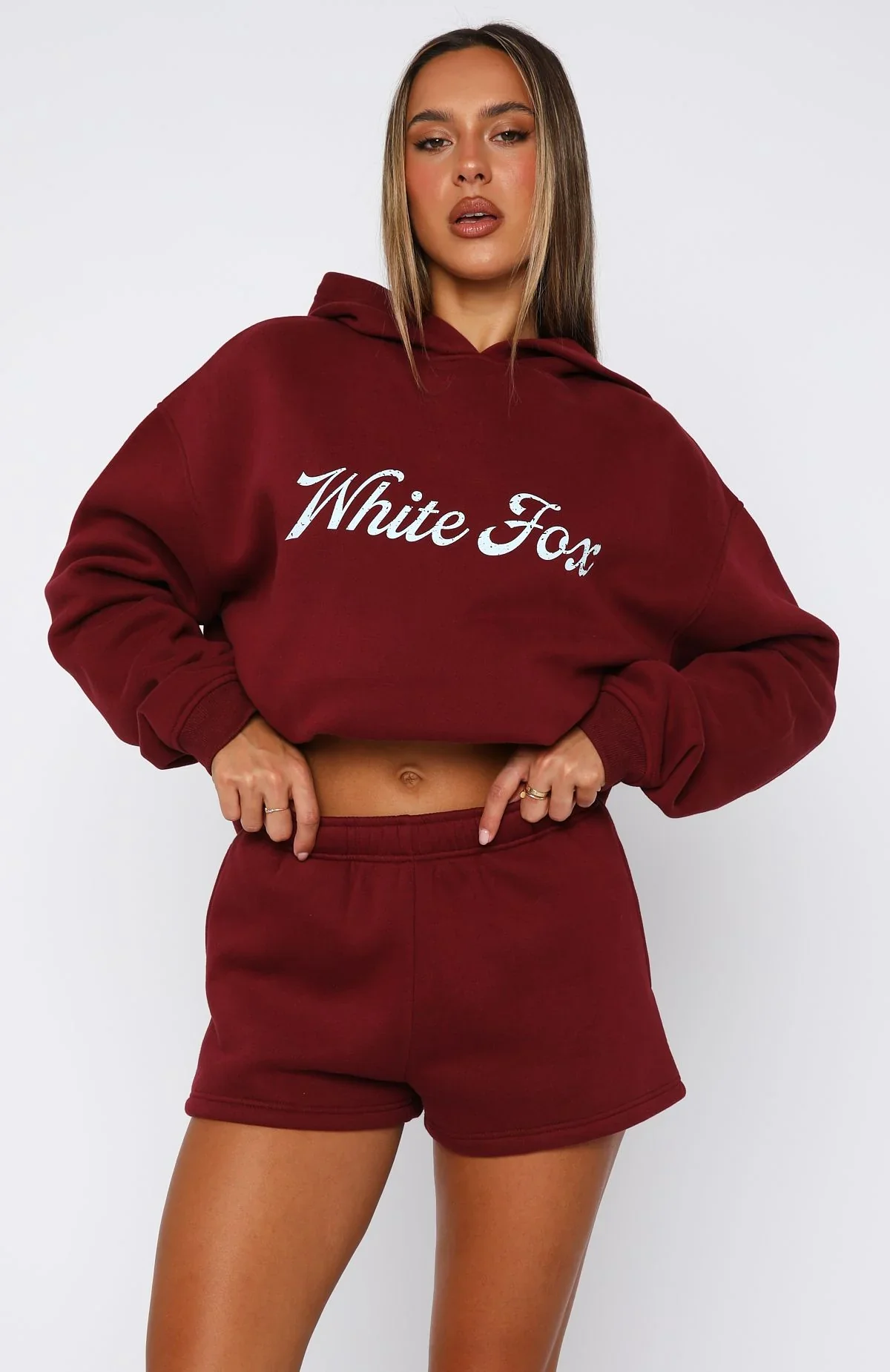 The Good Life Lounge Shorts Burgundy - luluinthesky