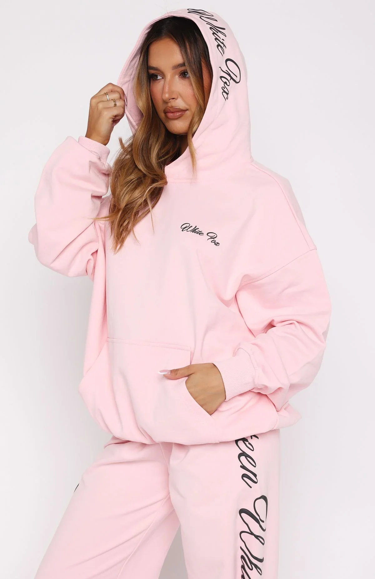 Lucky Thirteen Shaya Oversized Hoodie Soft Pink - luluinthesky