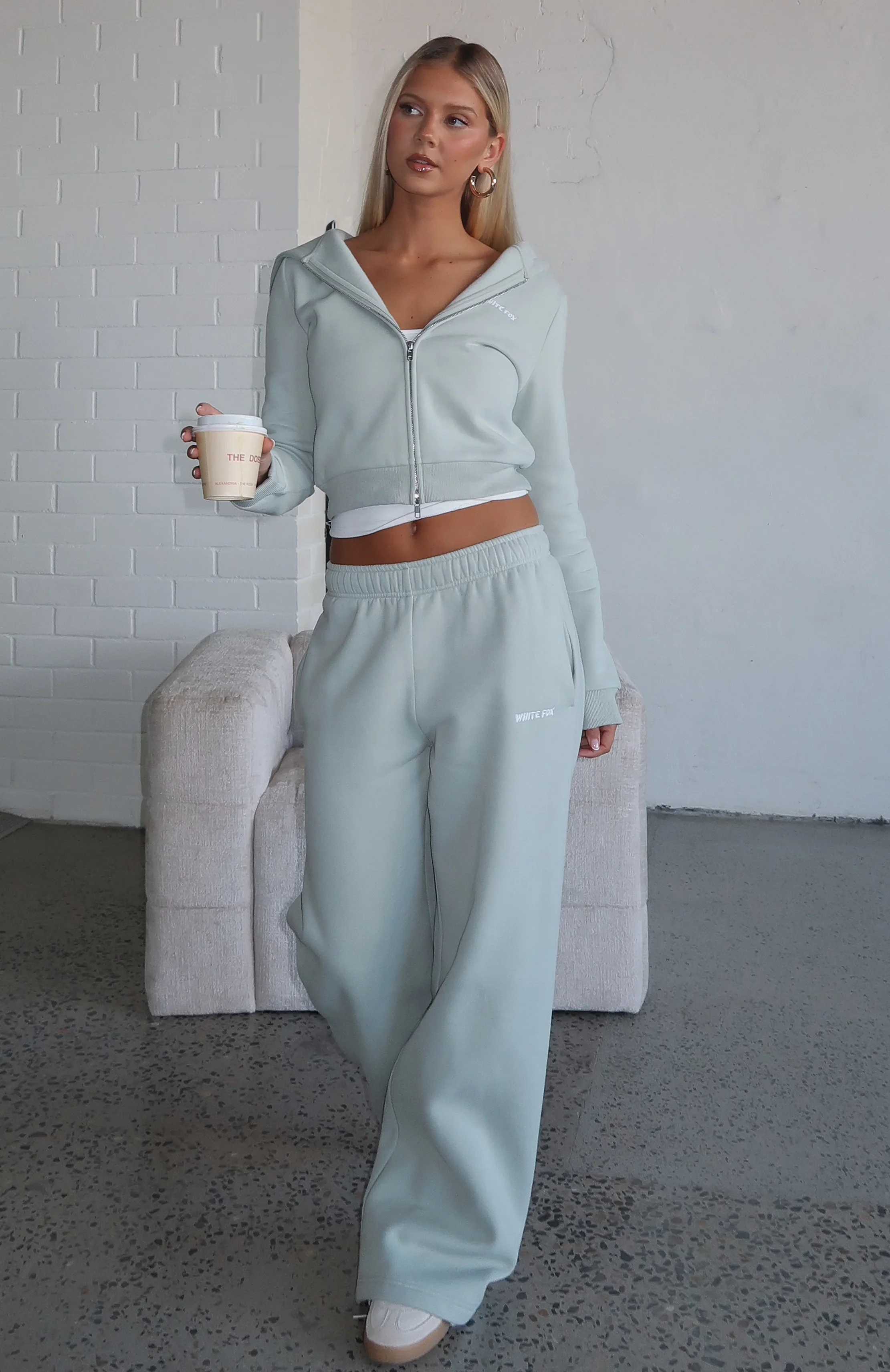 Comfy And Cute Wide Leg Sweatpants Seafoam - luluinthesky