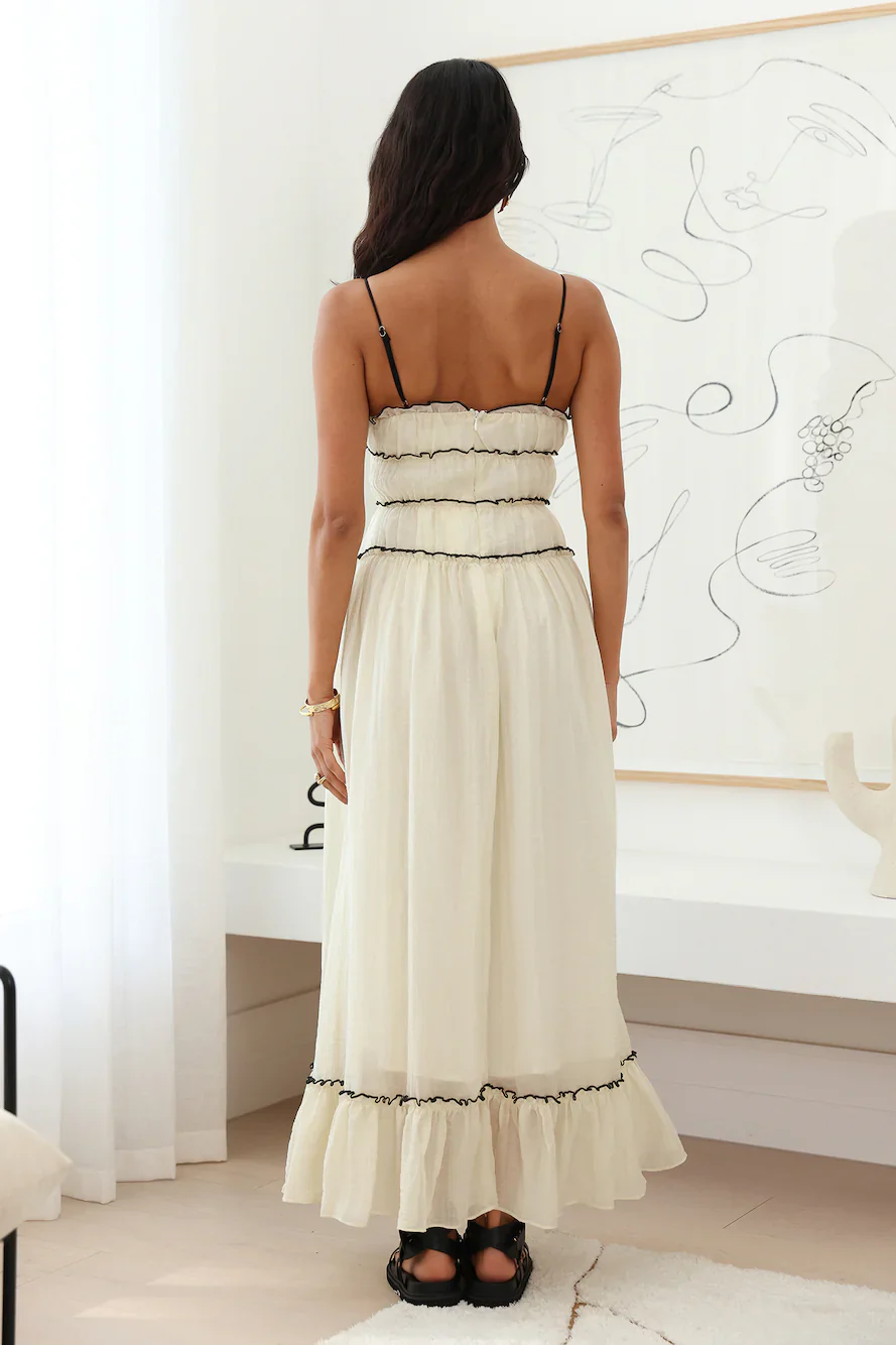 Understand It Maxi Dress Cream - luluinthesky