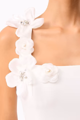 Chantelle Floral Mini Dress in White - luluinthesky