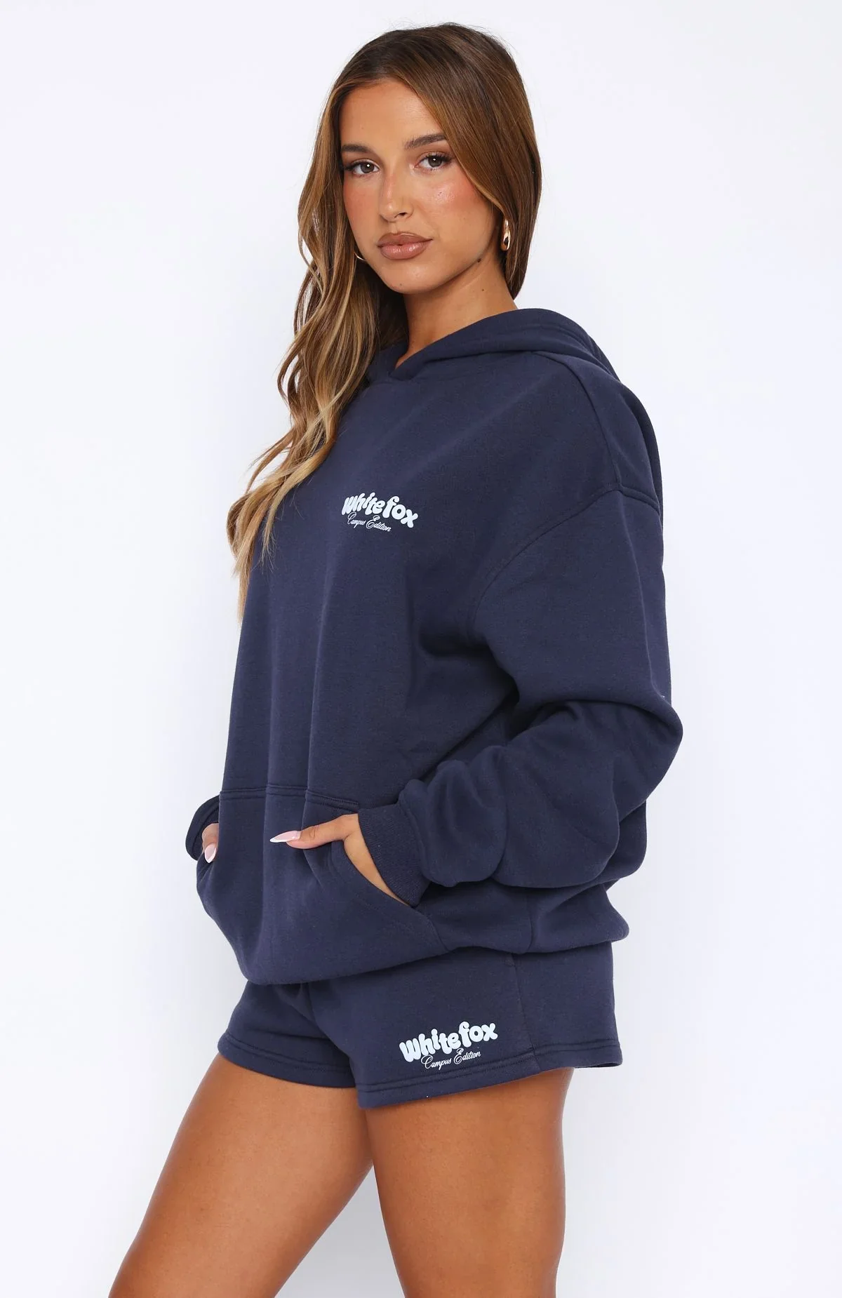 High Above Oversized Hoodie Navy - luluinthesky