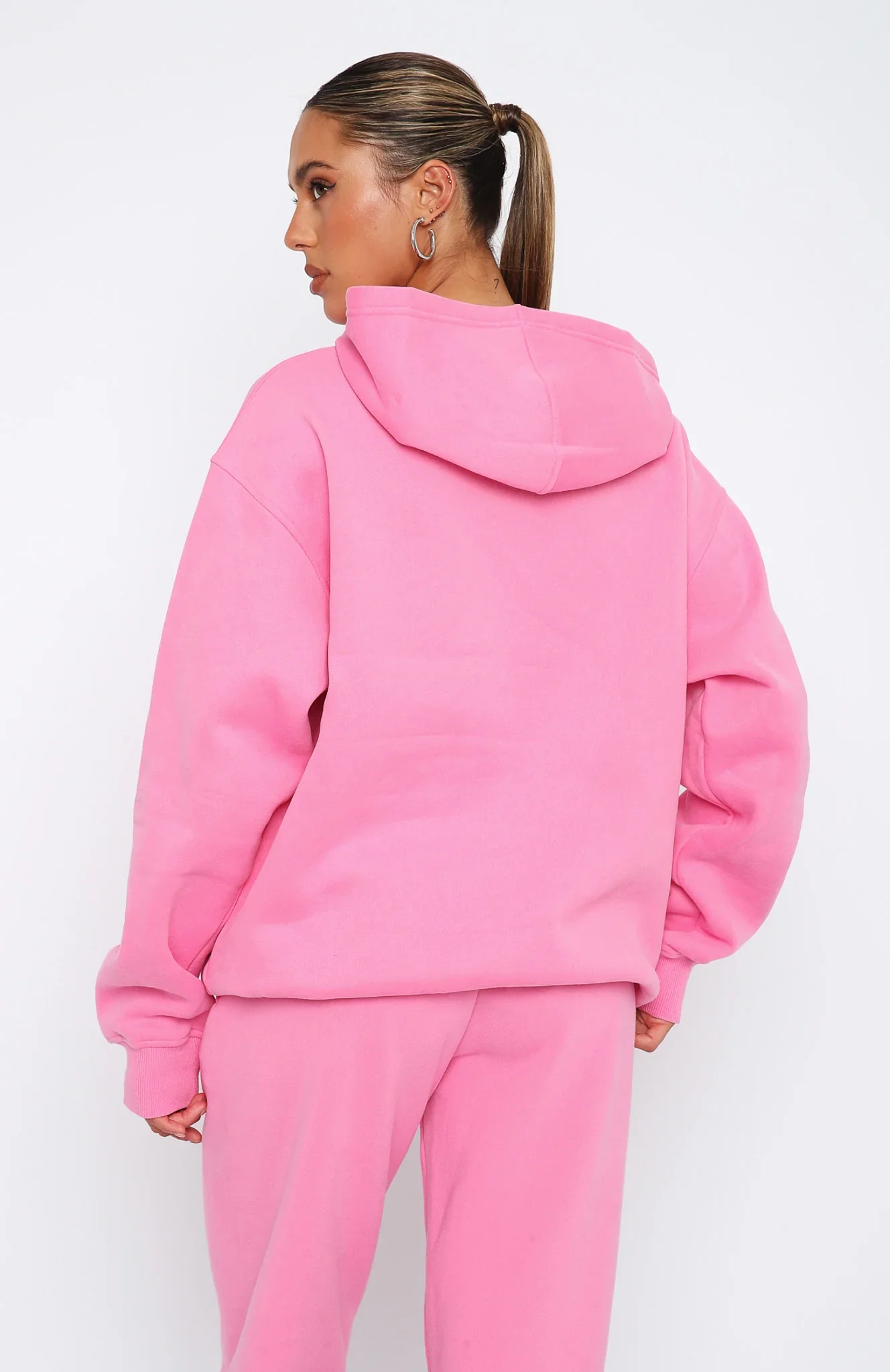 Future Forward Oversized Hoodie Candy Pink - luluinthesky