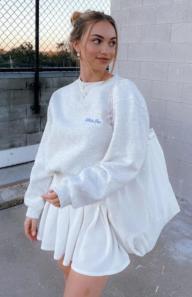 Steal Your Heart Oversized Sweater Grey Marle - luluinthesky