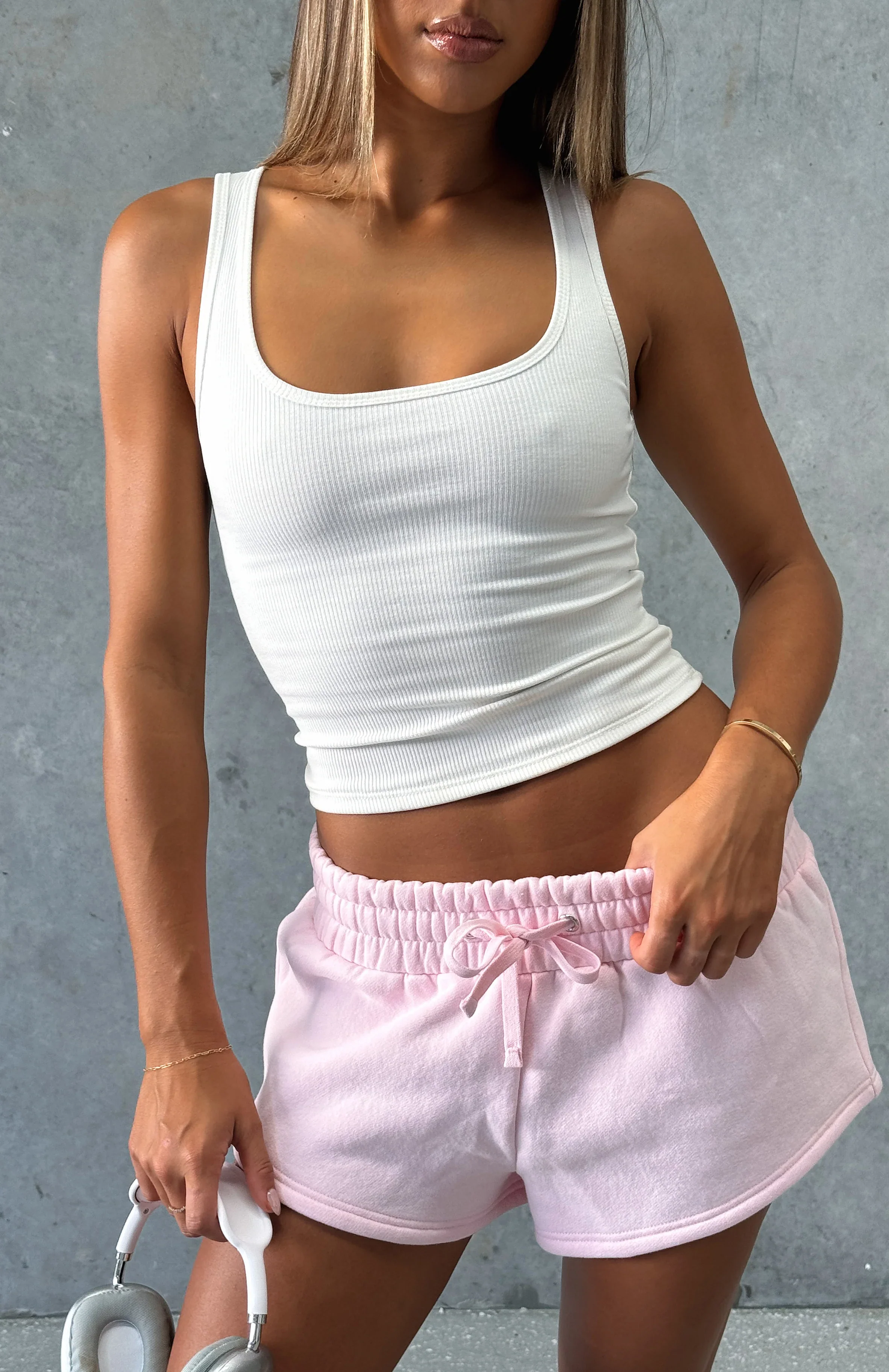 You Left Me Shorts Baby Pink - luluinthesky