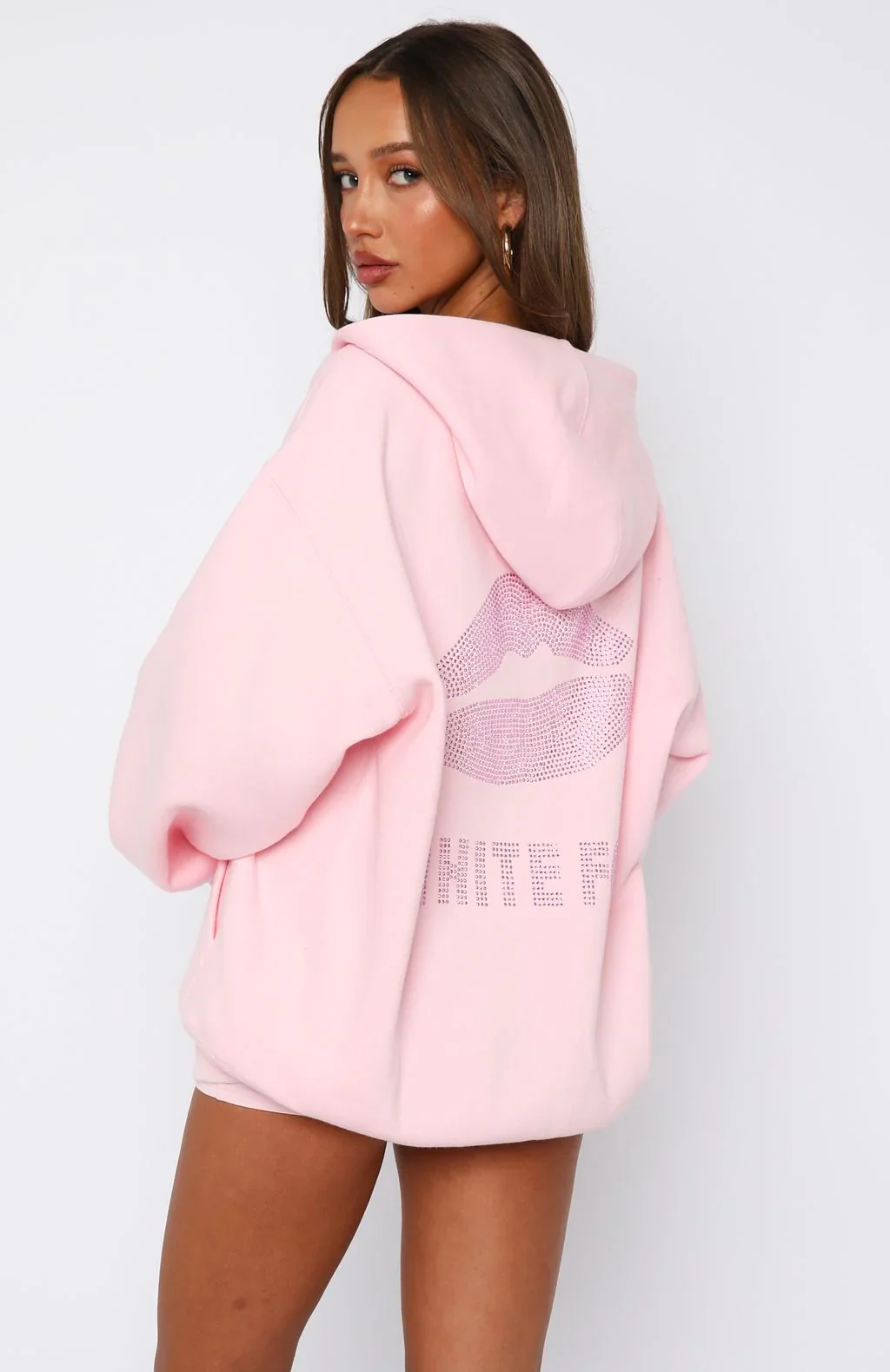 Celebrating Love Zip Front Hoodie Pink - luluinthesky