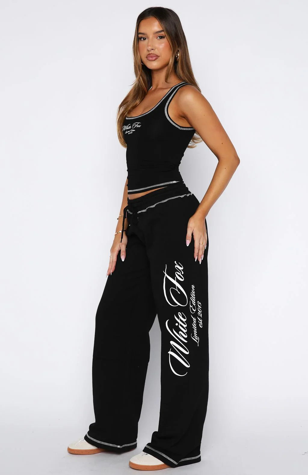 Don't Need Anyone Track Pants Black - luluinthesky