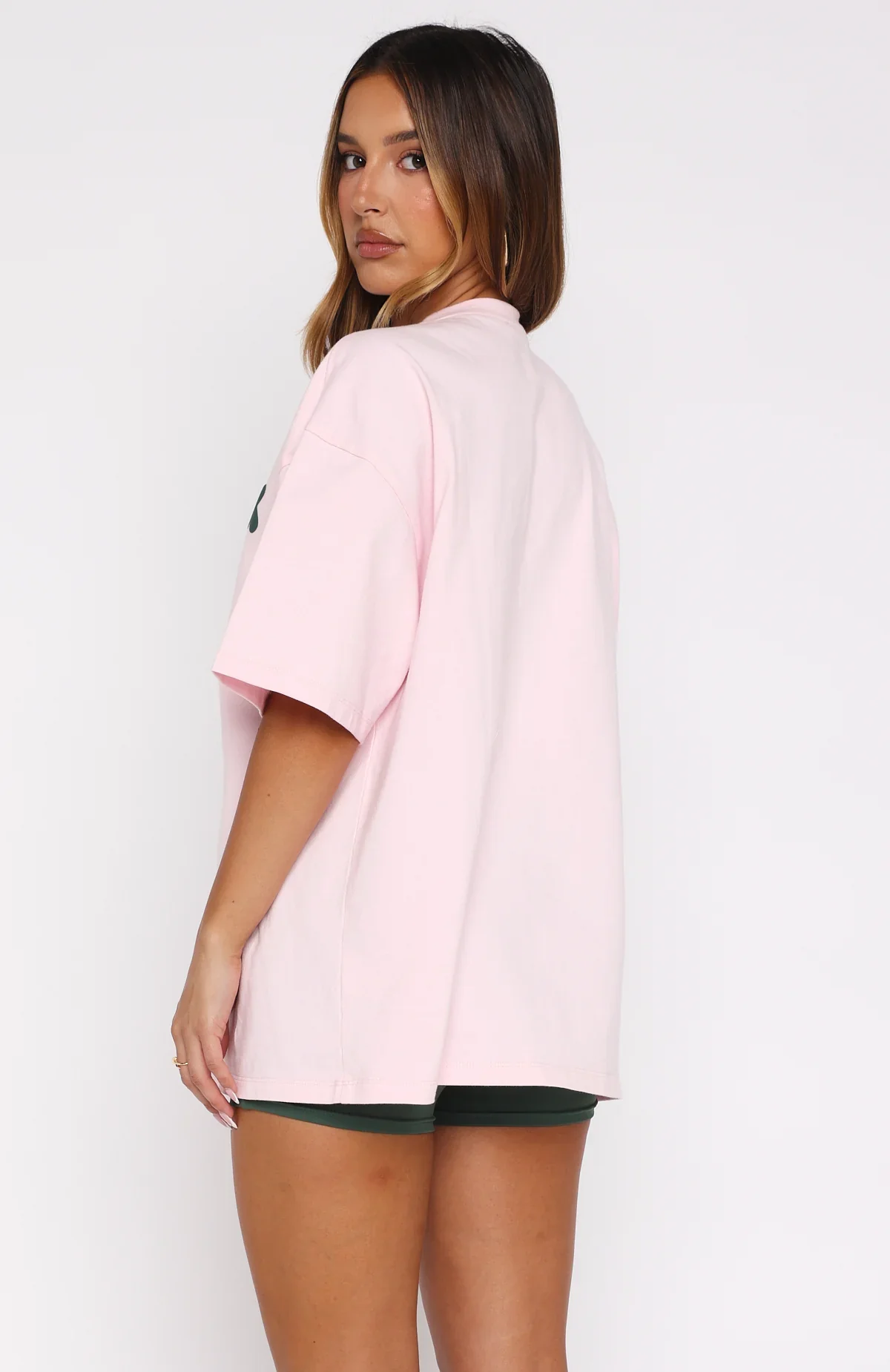 Lucky Thirteen Charise Oversized Tee Soft Pink - luluinthesky