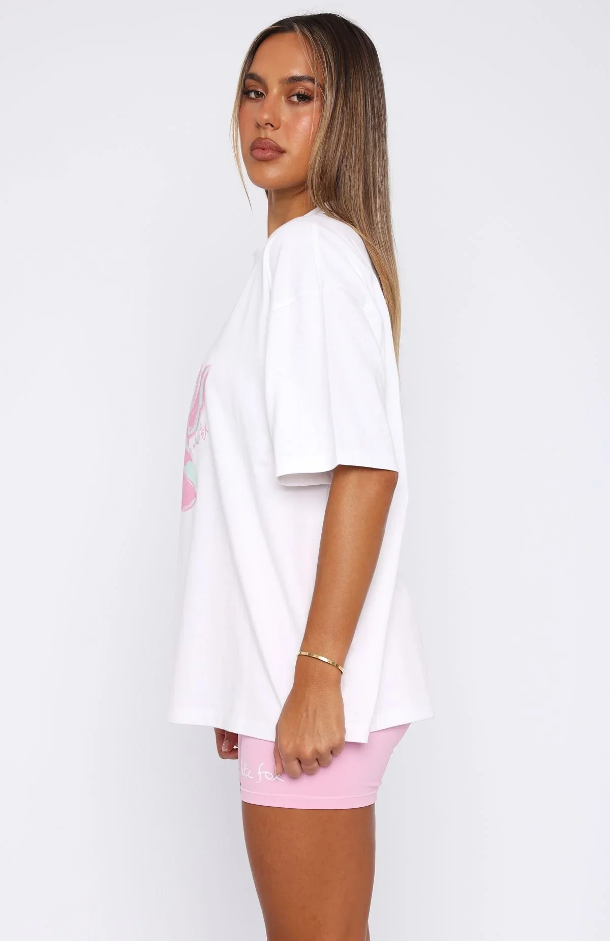 Pick You A Flower Oversized Tee White - luluinthesky